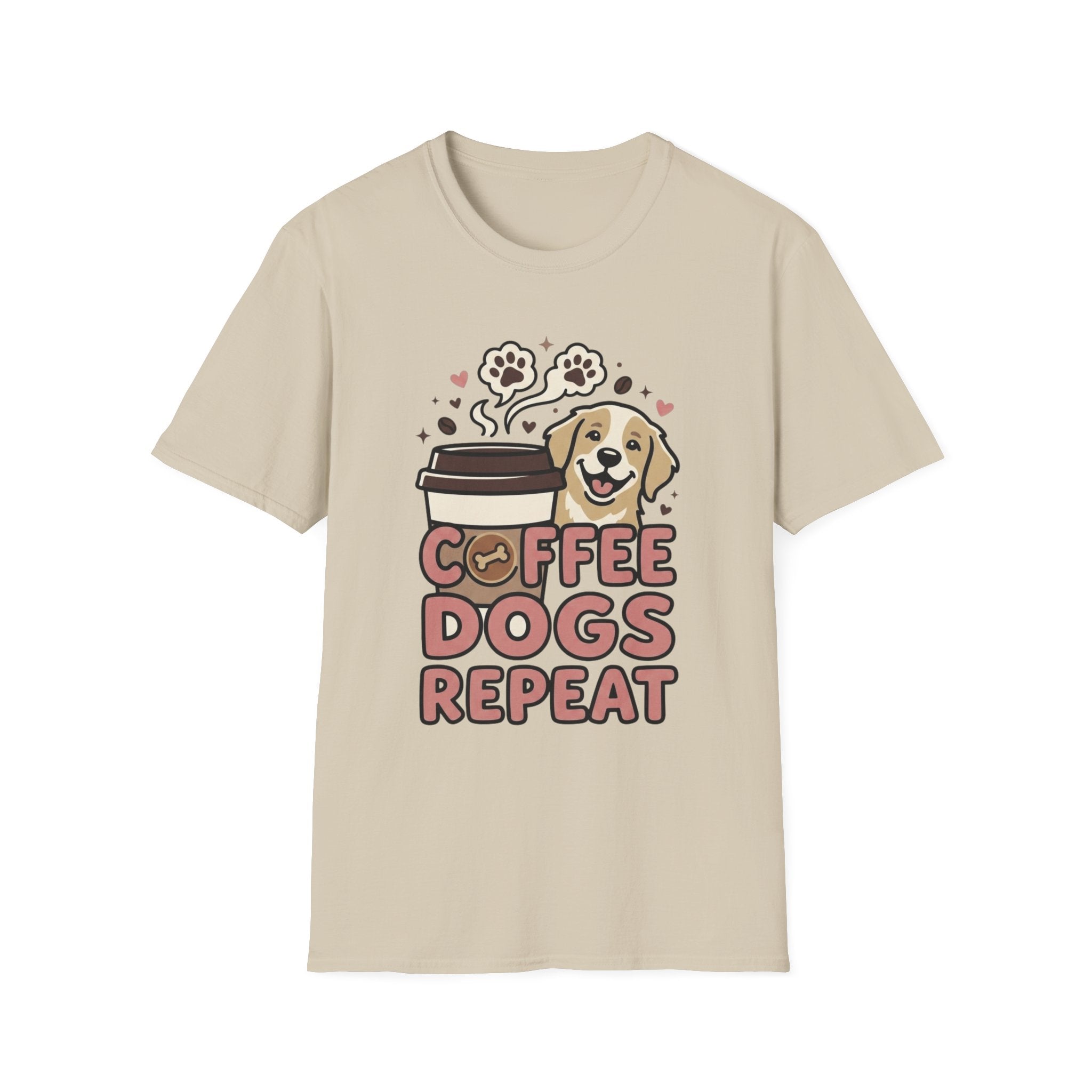 'Coffee Dogs Repeat' Graphic T-Shirt