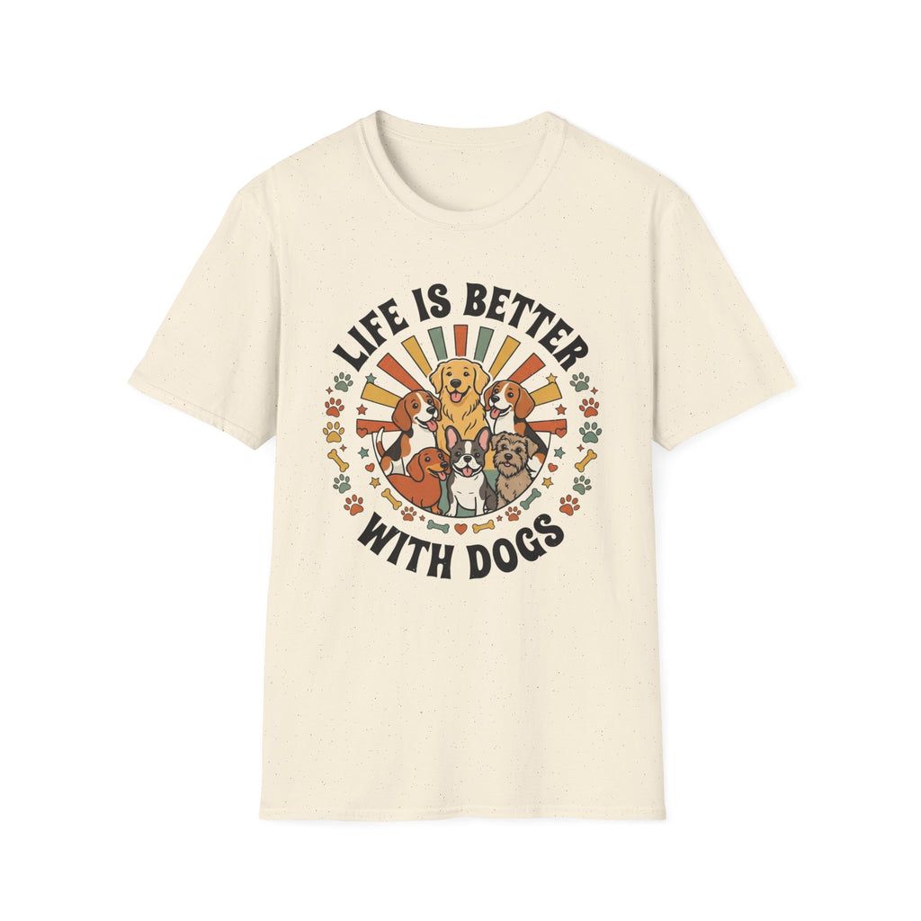'Life Is Better With Dogs' Graphic T-Shirt