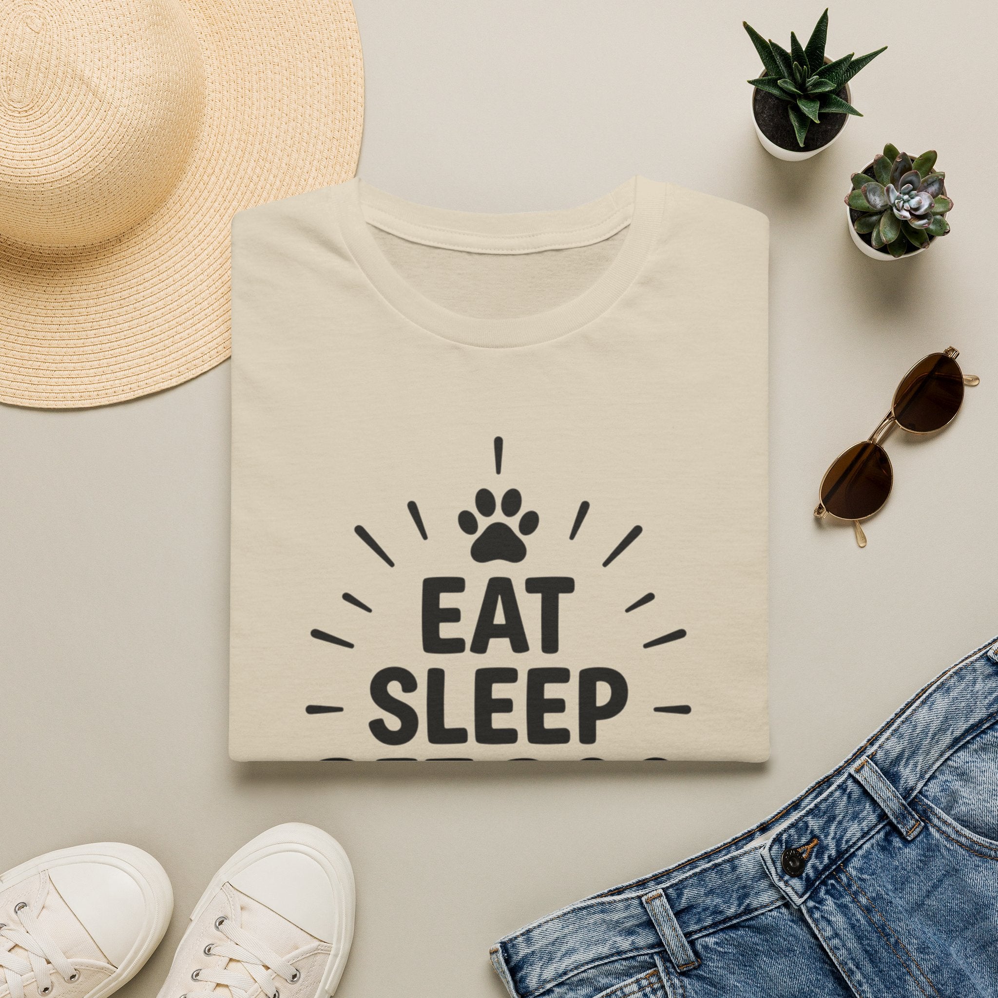'Eat Sleep Pet Dog Repeat' Graphic T-Shirt
