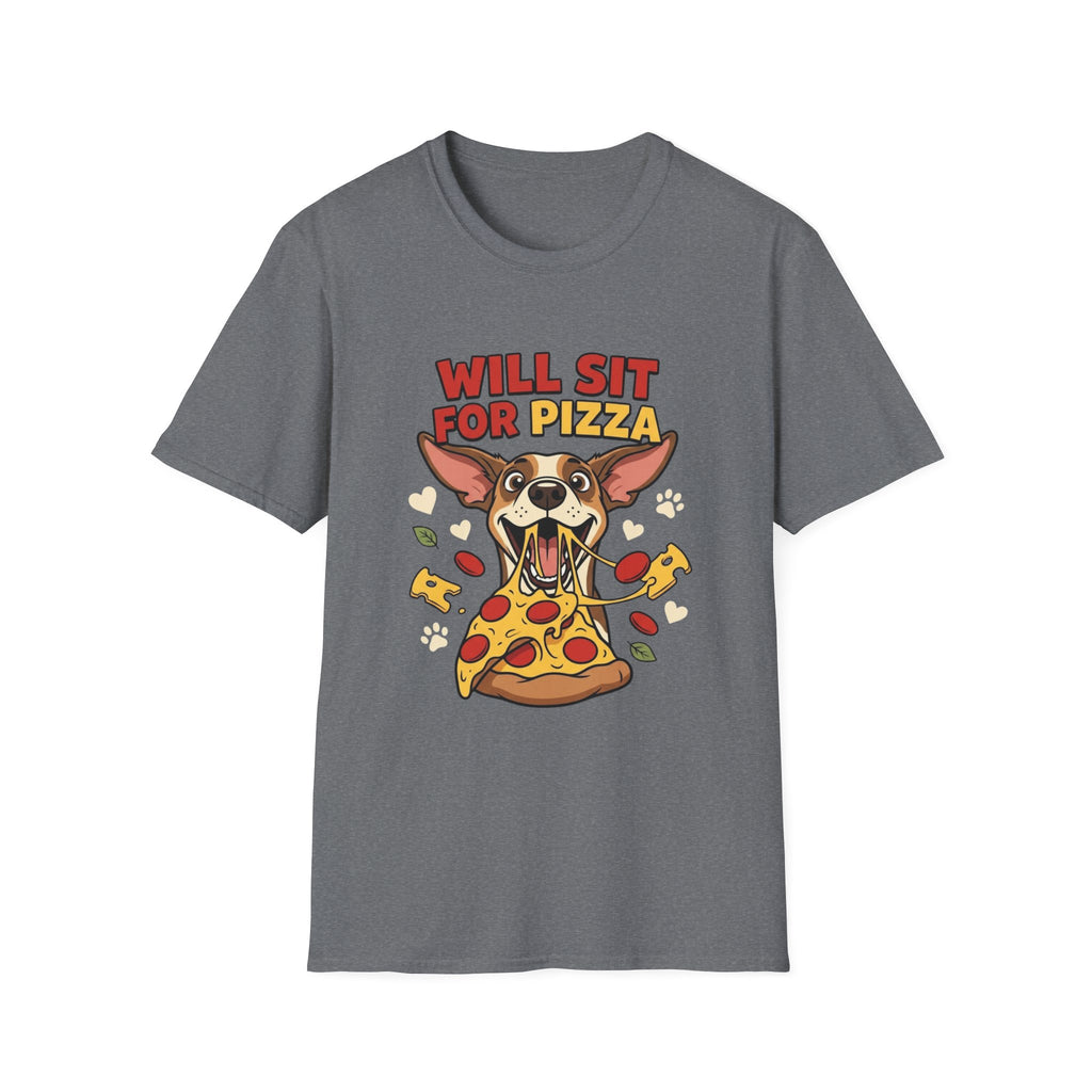 'Will Sit For Pizza' Graphic T-Shirt