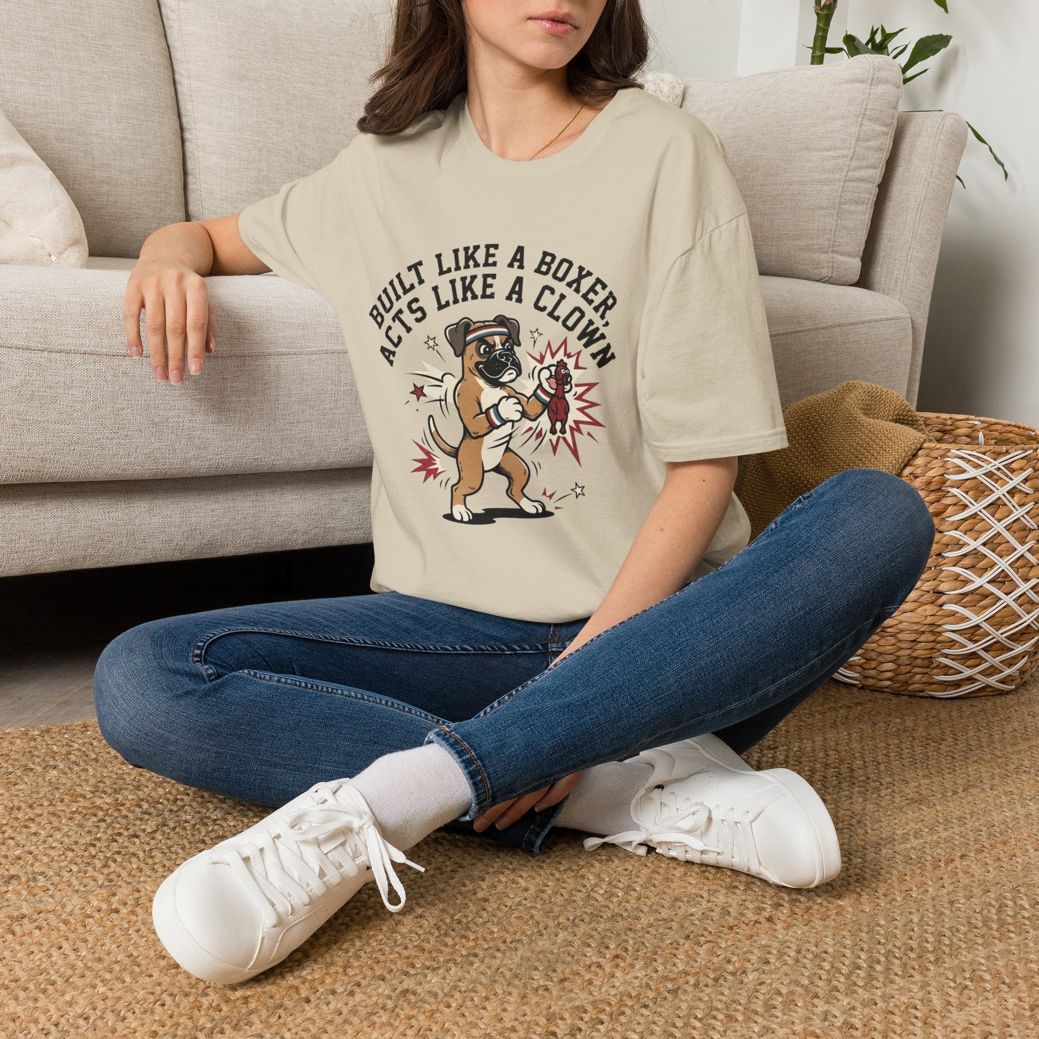 'Built Like A Boxer Acts Like A Clown' Graphic T-Shirt