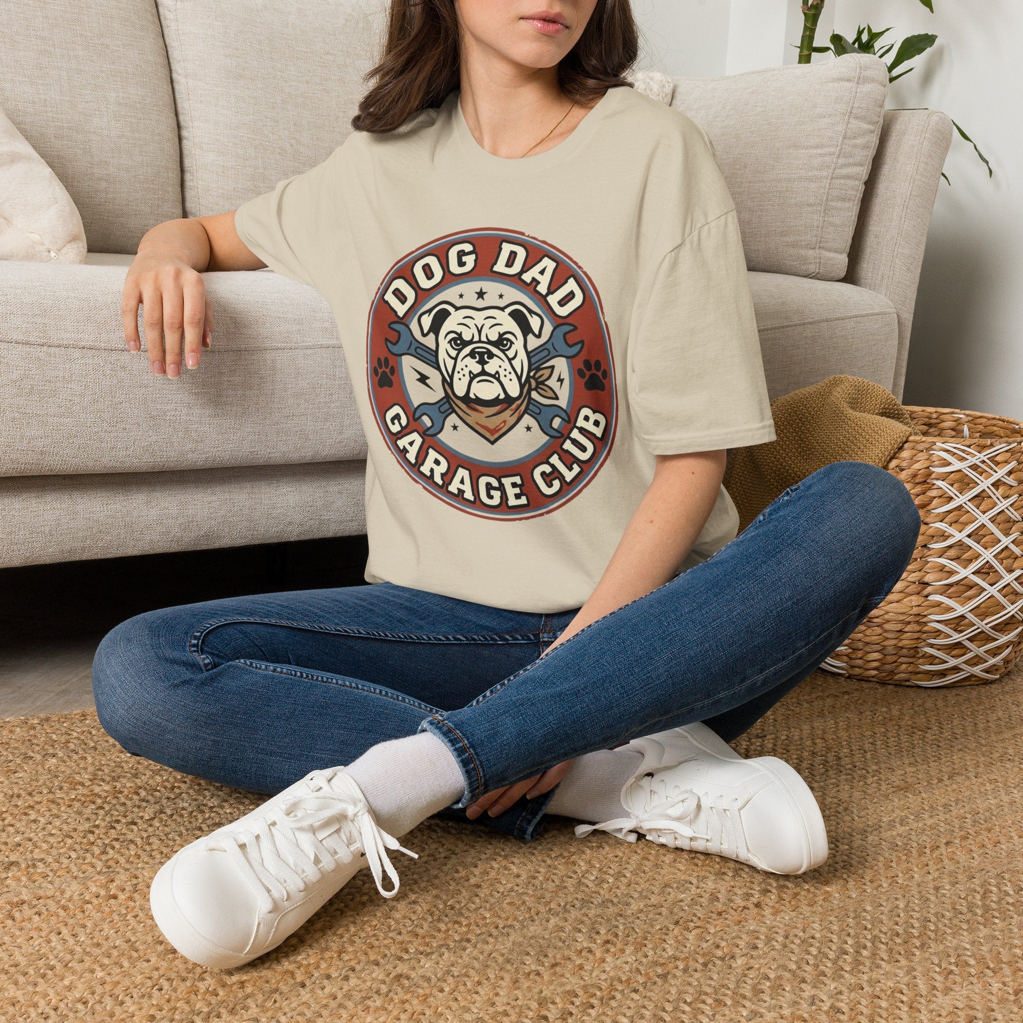 'Dog Dad Garage Club' Graphic T-shirts