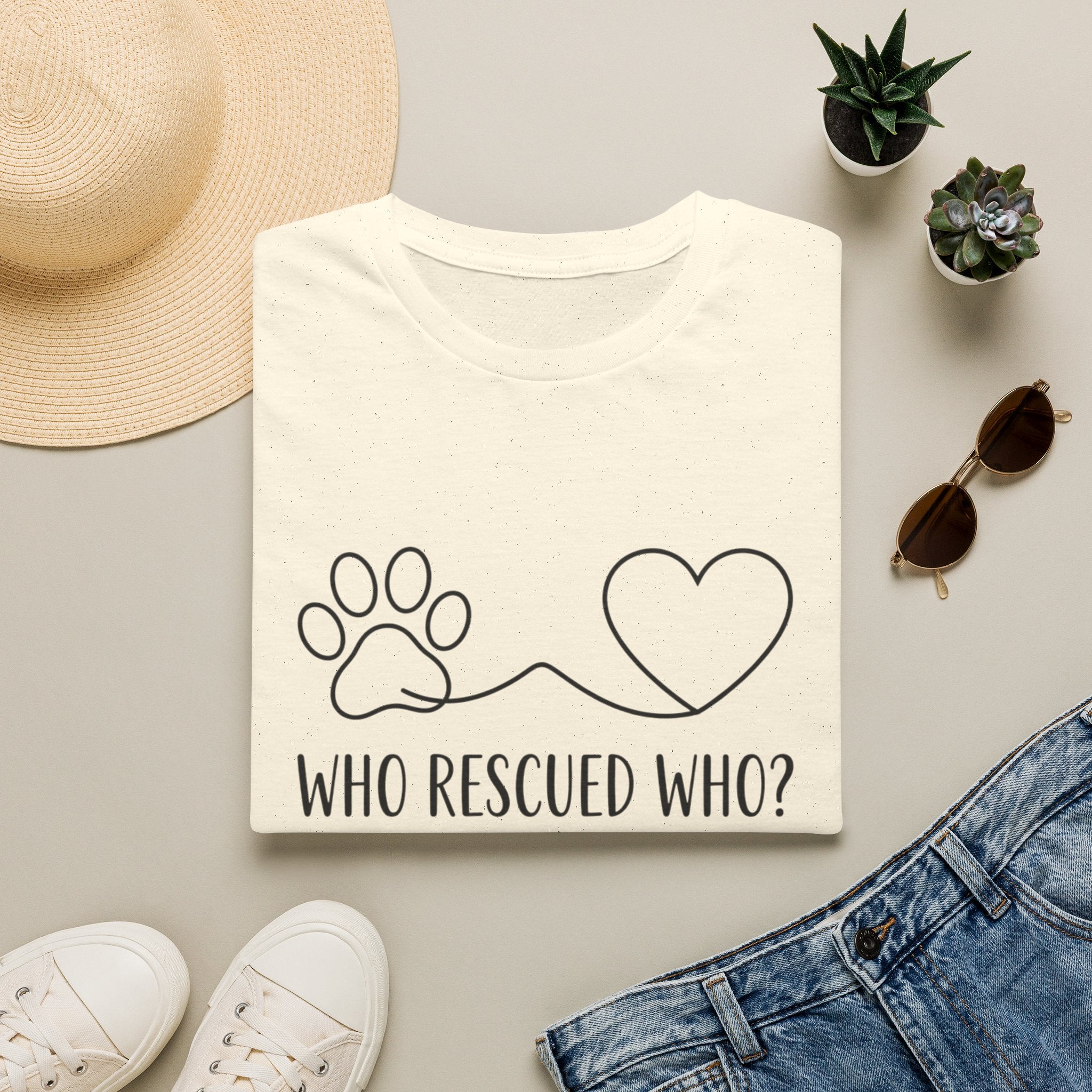 'Who Rescued Who?' Graphic T-Shirt
