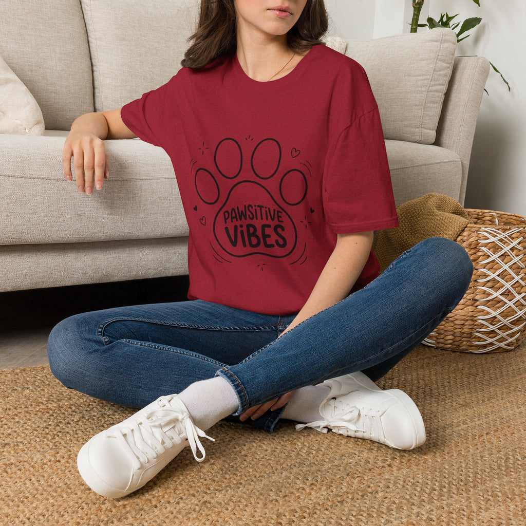 'Pawsitive Vibes' Graphic T-Shirt