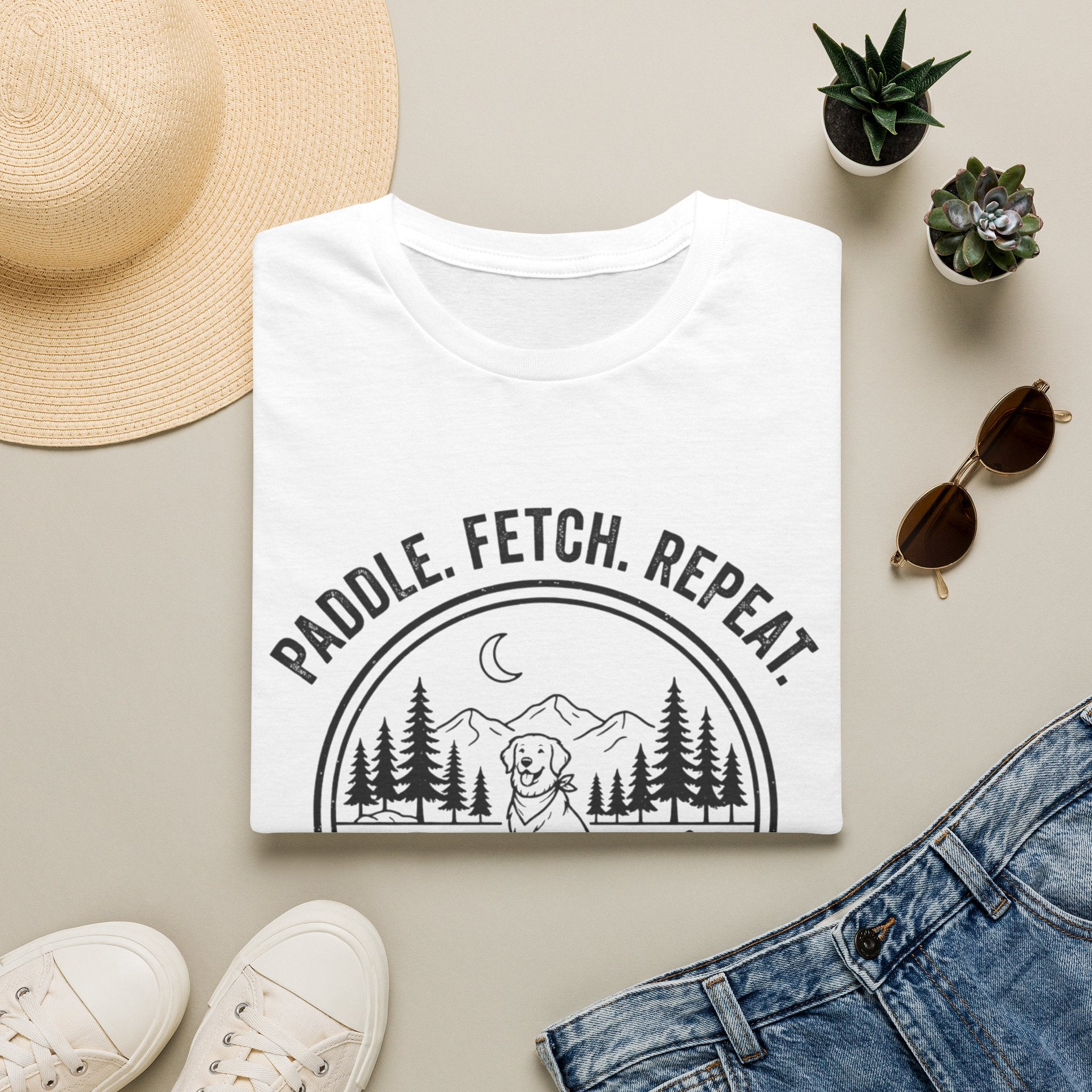 'Paddle,Fetch,Repeat' Graphic T-Shirt