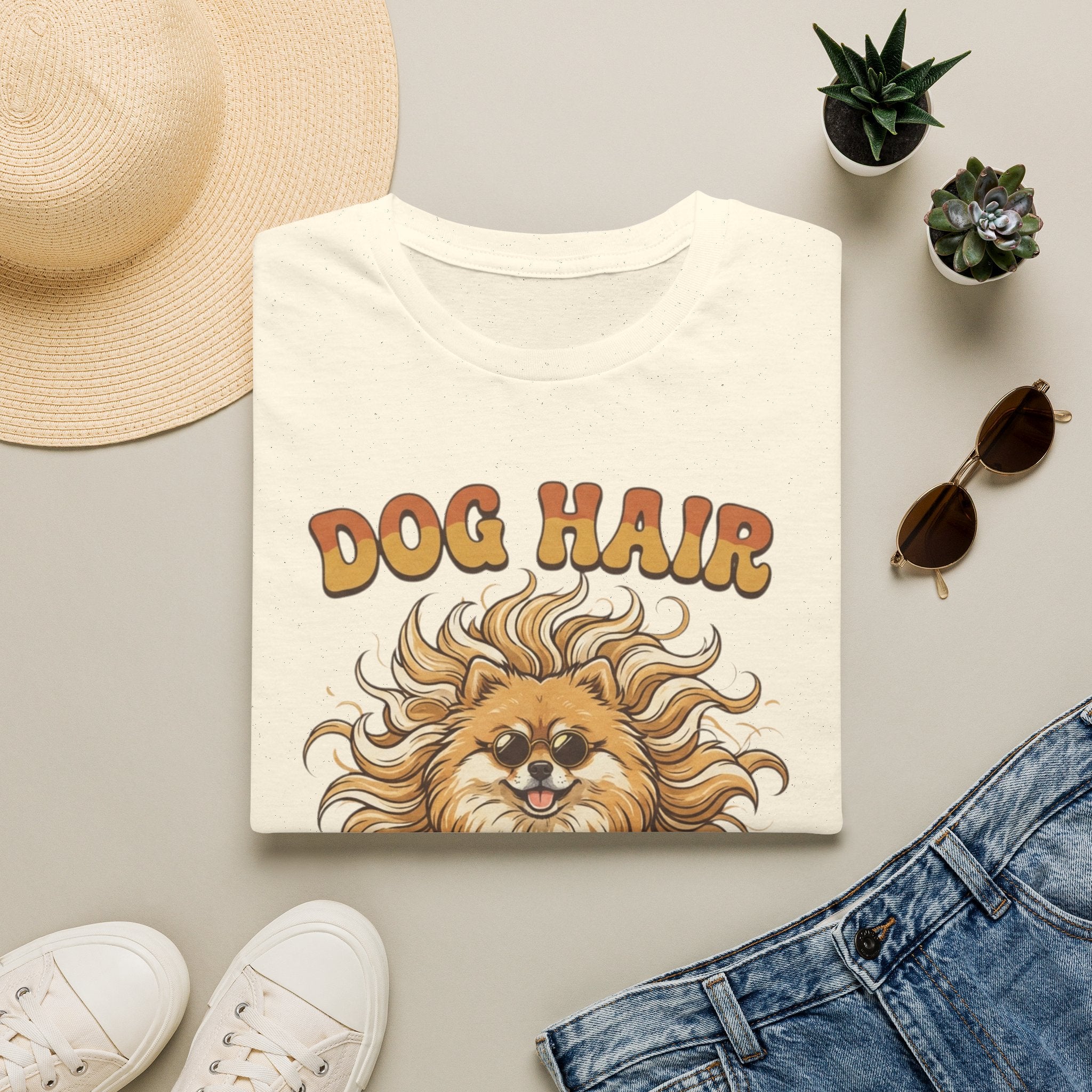 'Dog Hair Dont Care' Graphic T-Shirt