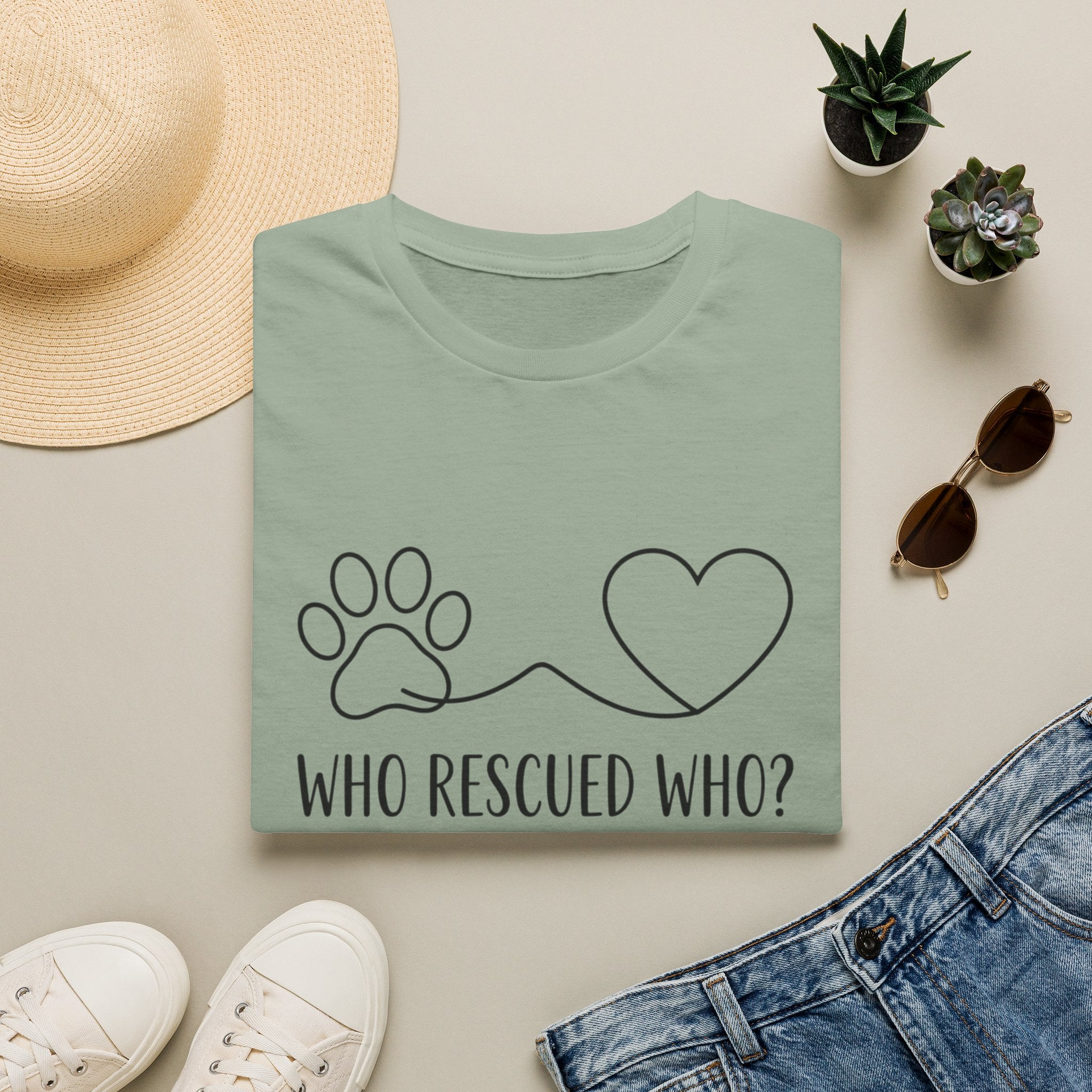 'Who Rescued Who?' Graphic T-Shirt