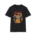 'Will Sit For Pizza' Graphic T-Shirt