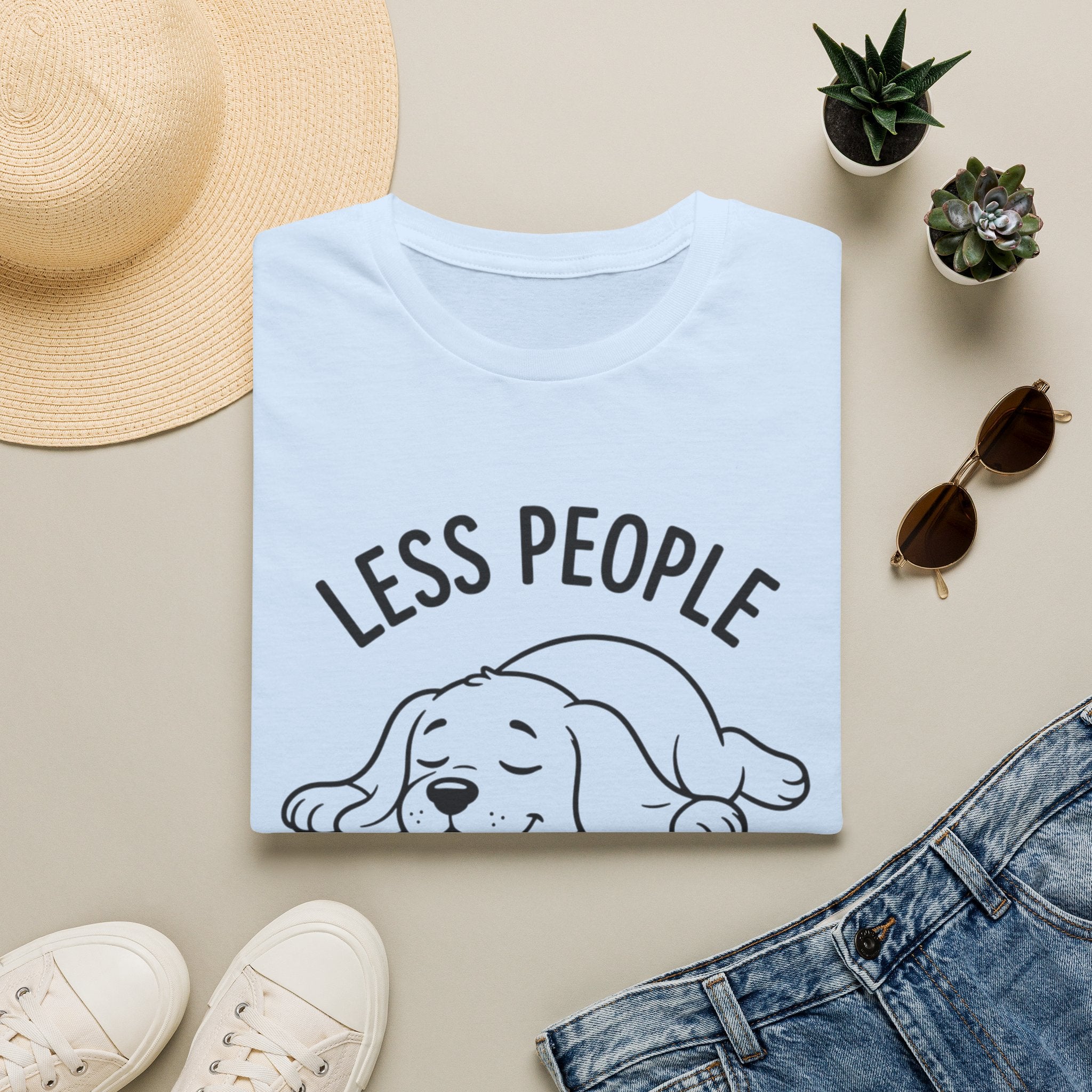 'Less People More Dogs' Graphic T-Shirt