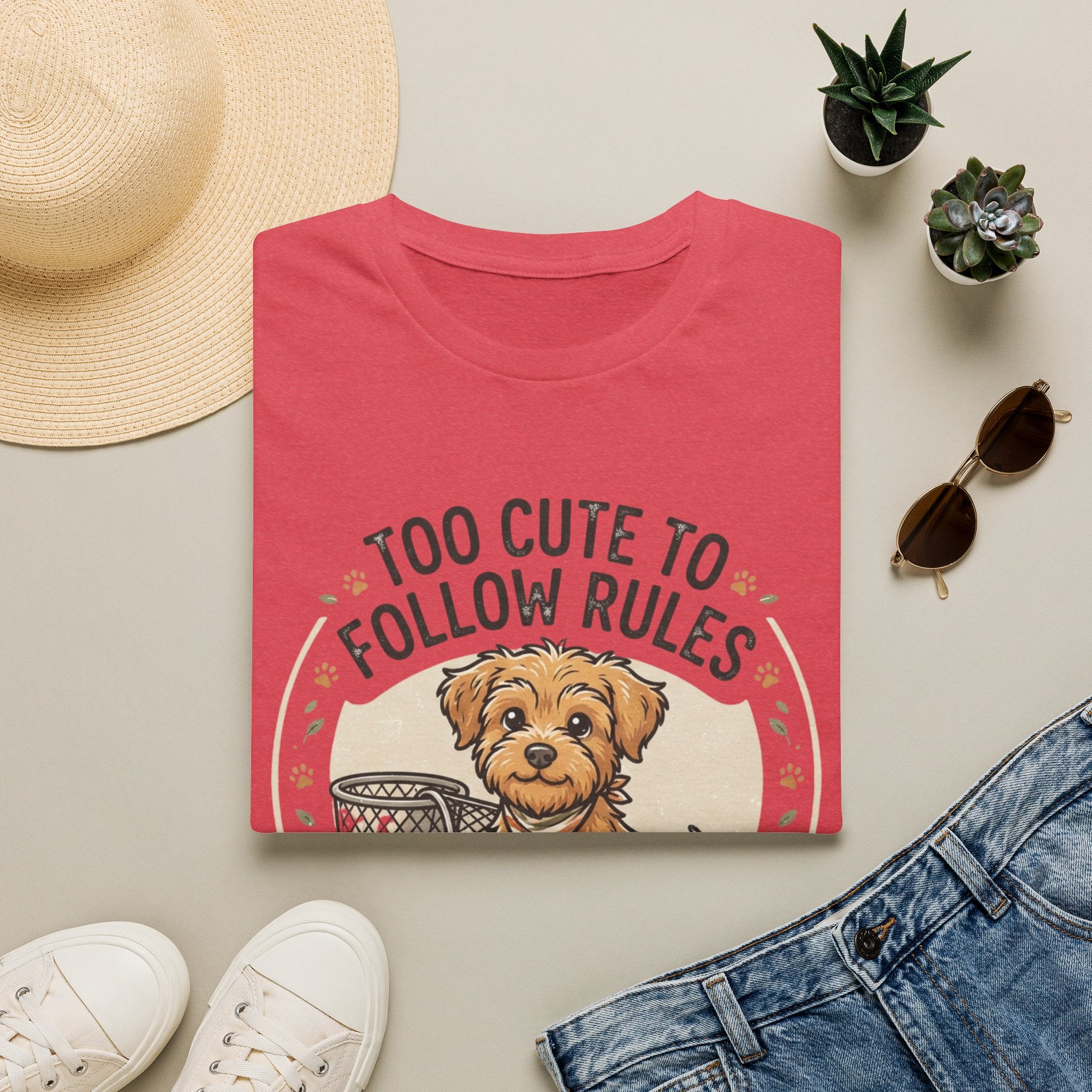 'Too Cute To Follow Rules' Graphic T-Shirt