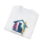 Watercolor Cat Inside House T-Shirt