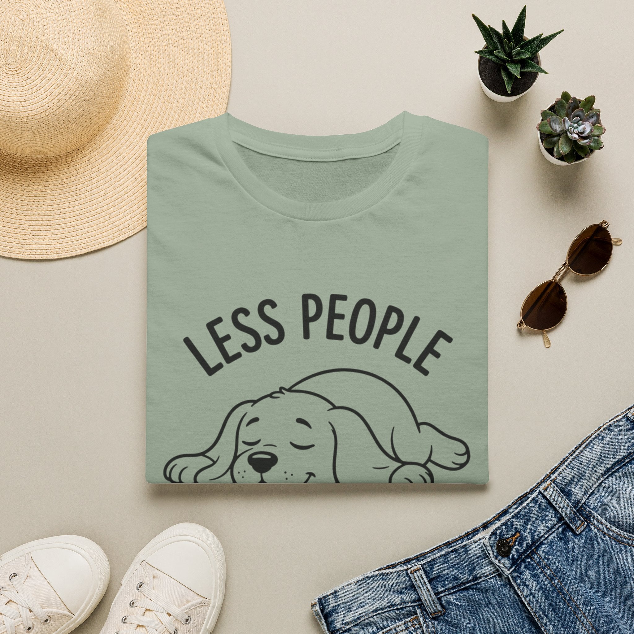 'Less People More Dogs' Graphic T-Shirt