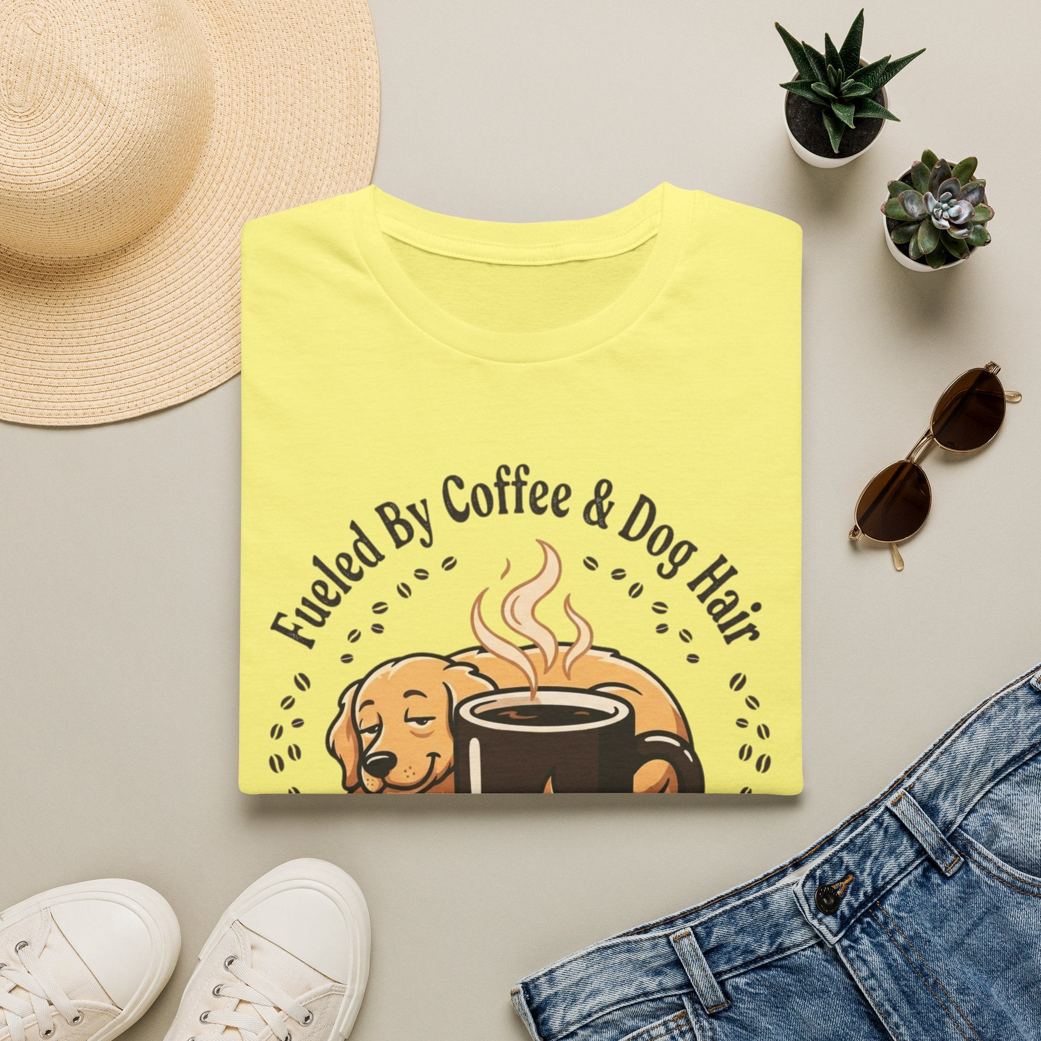 'Fueled by Coffee And Dog Hair' Graphic T-Shirt