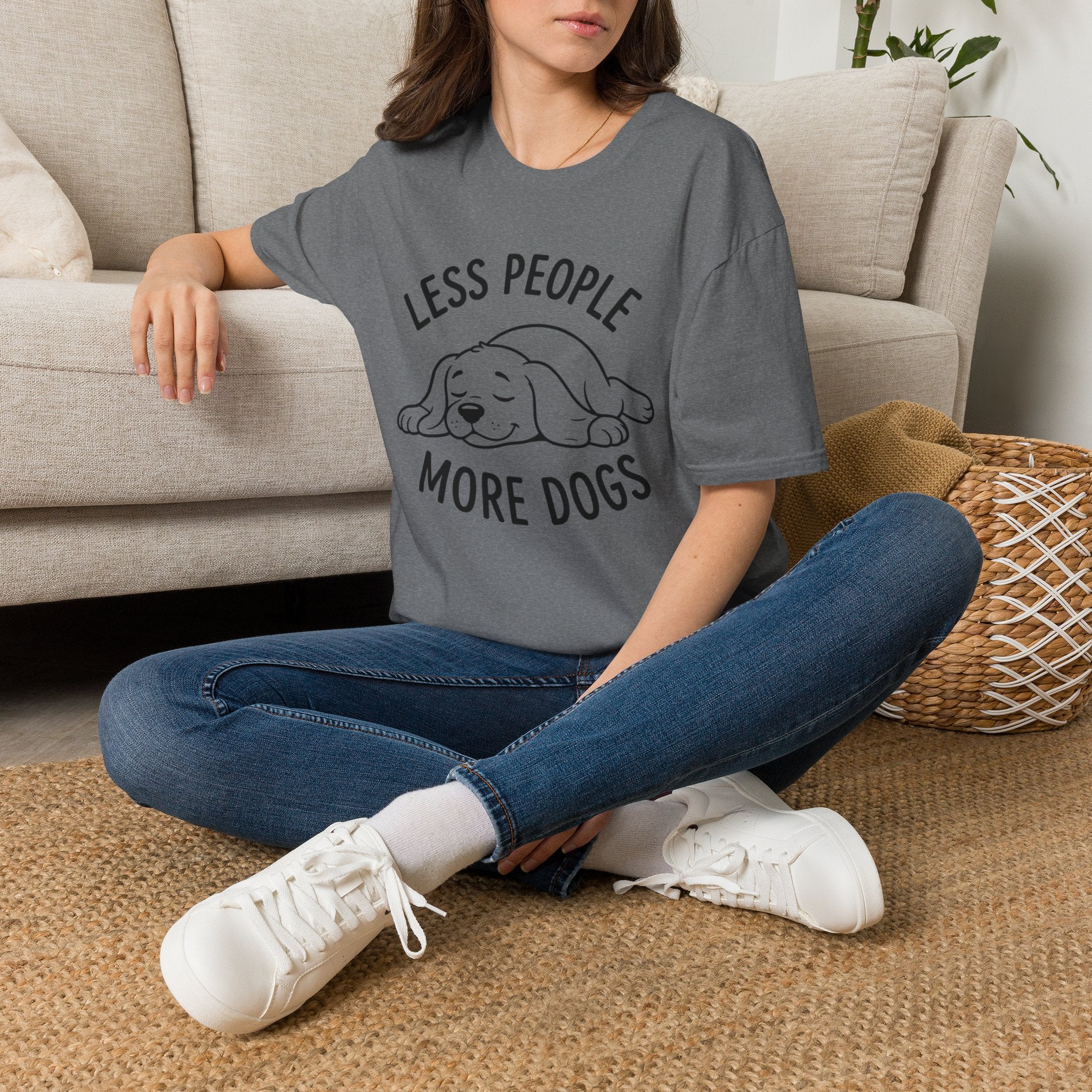 'Less People More Dogs' Graphic T-Shirt