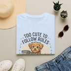 'Too Cute To Follow Rules' Graphic T-Shirt