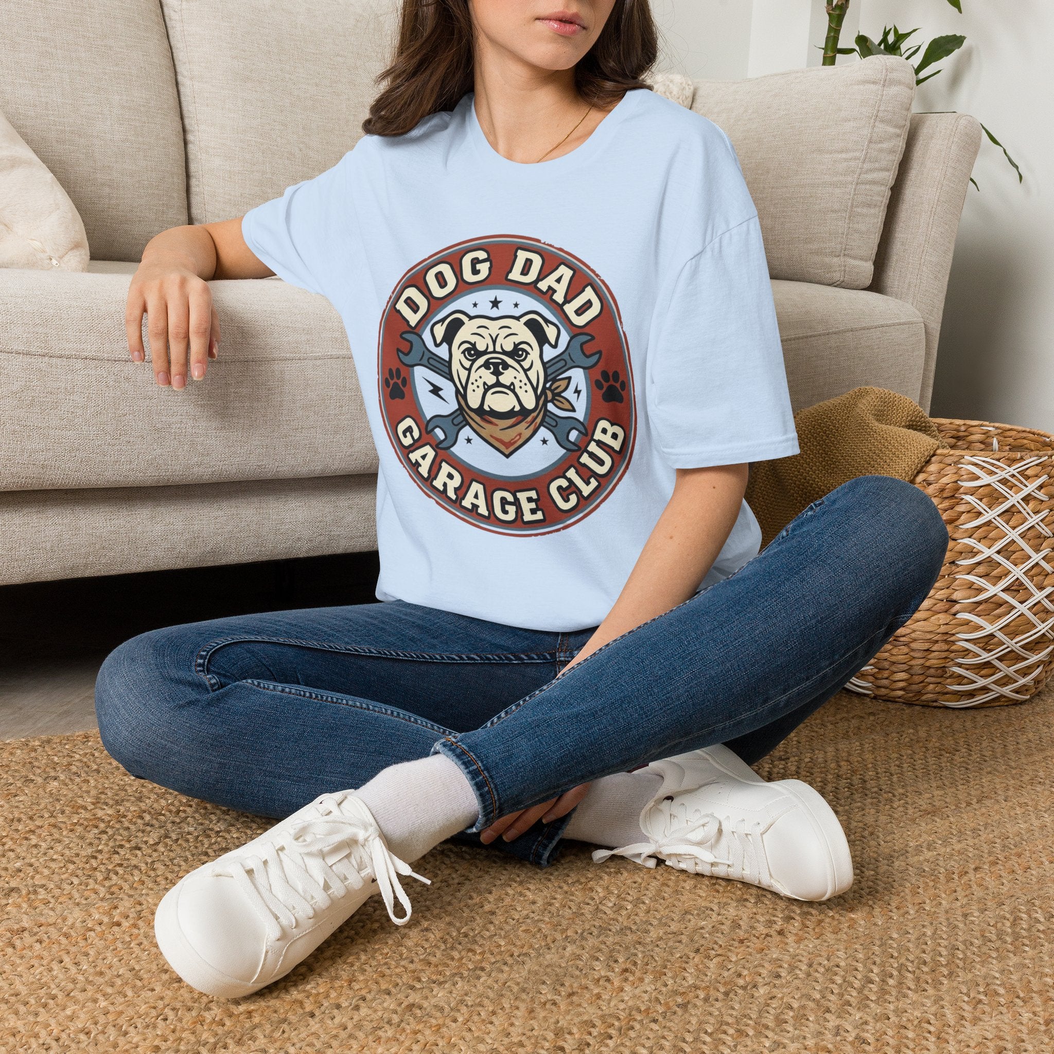'Dog Dad Garage Club' Graphic T-shirts
