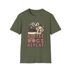 'Coffee Dogs Repeat' Graphic T-Shirt