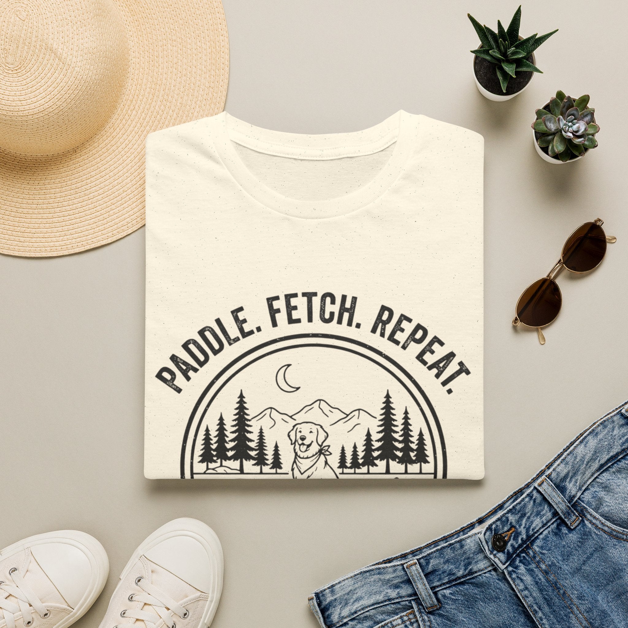 'Paddle,Fetch,Repeat' Graphic T-Shirt