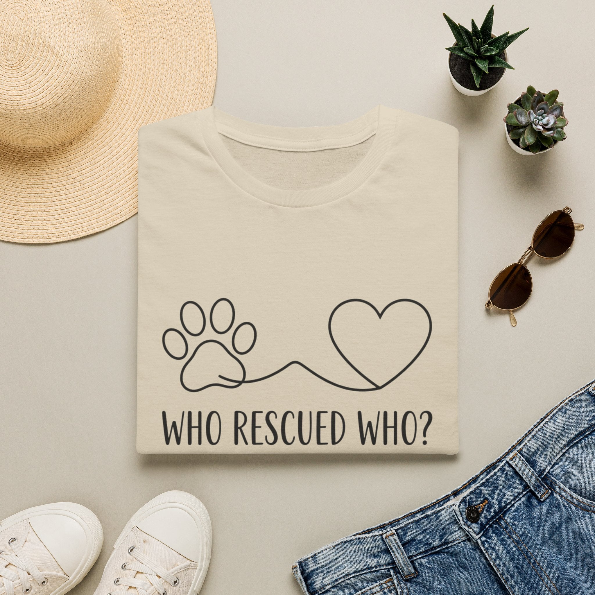 'Who Rescued Who?' Graphic T-Shirt