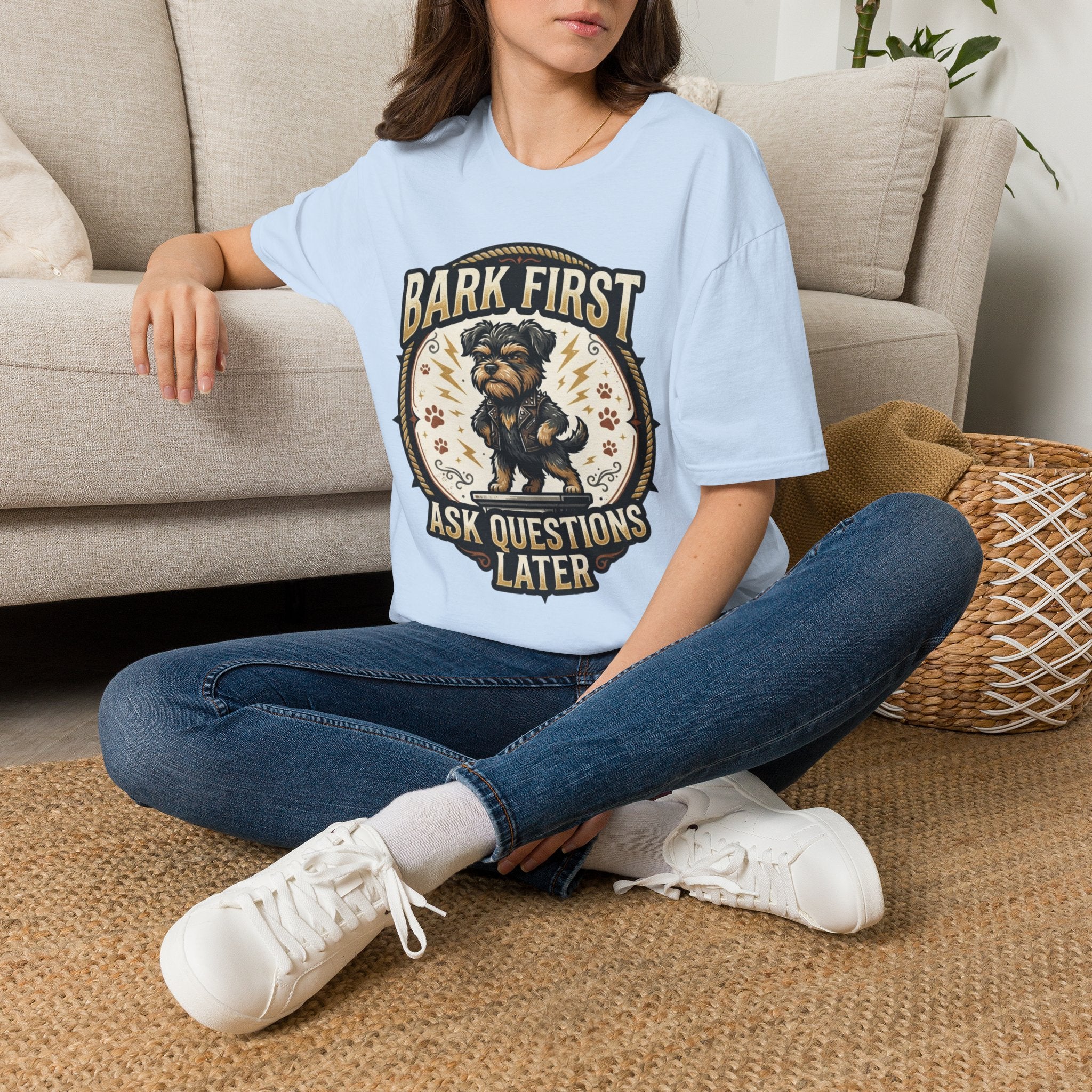 'Bark First Ask Question Later' Graphic T-Shirt