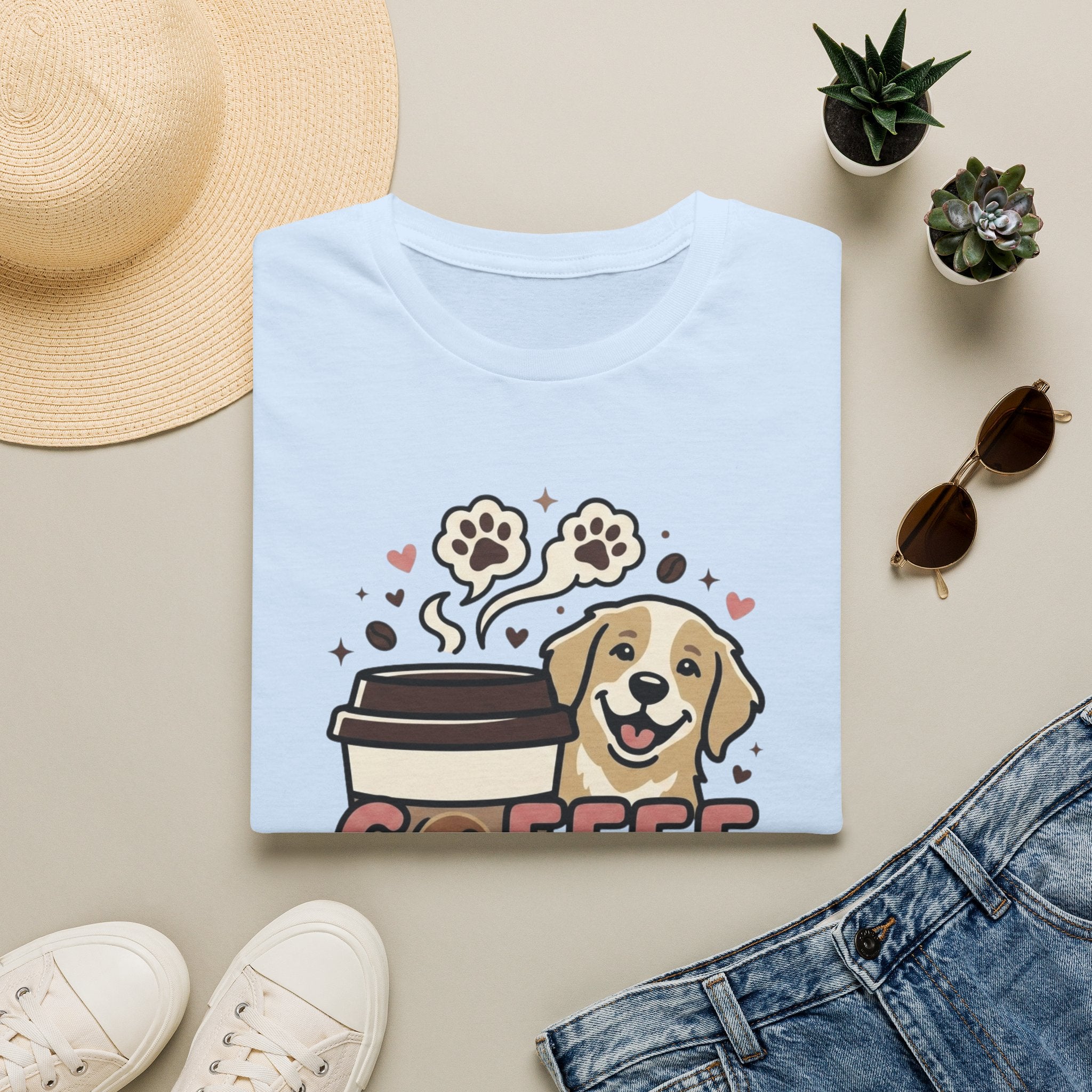 'Coffee Dogs Repeat' Graphic T-Shirt