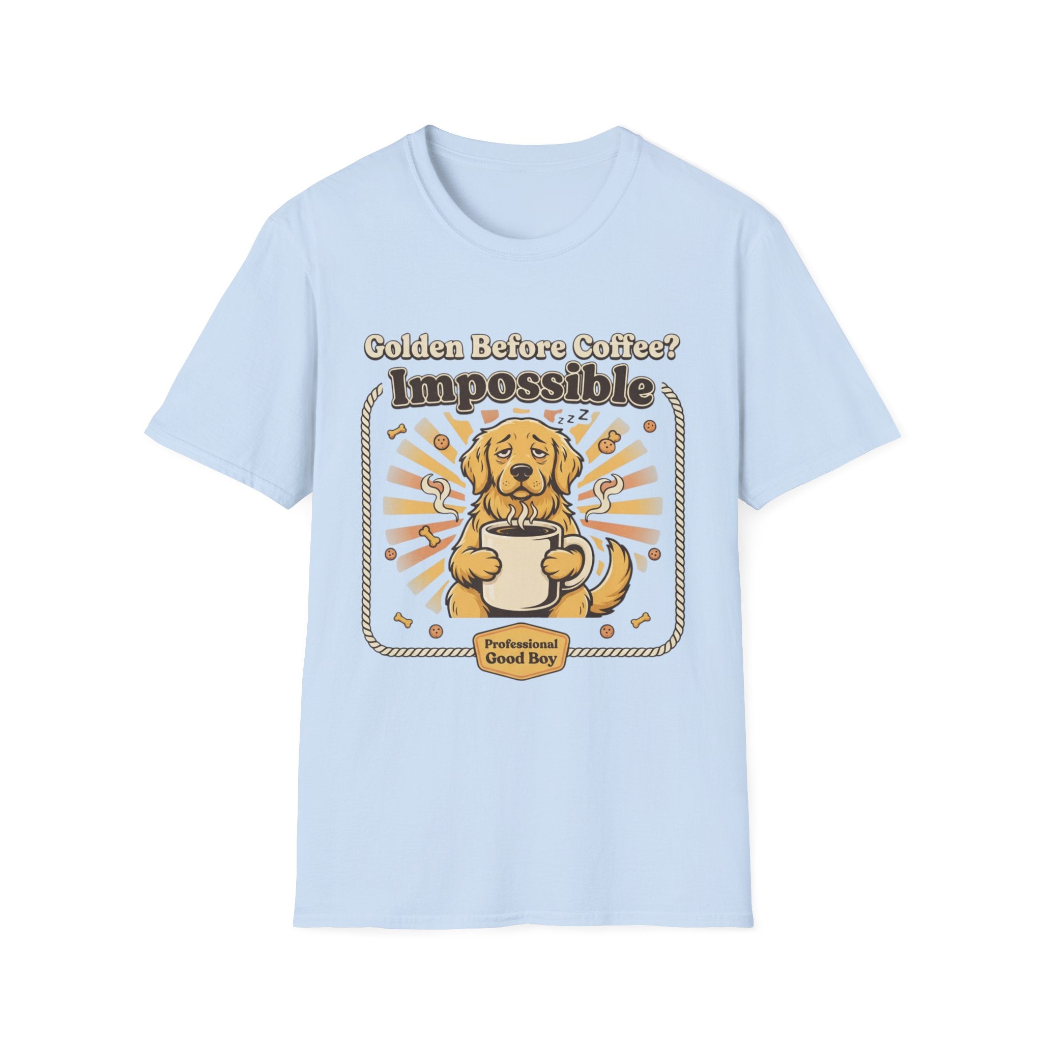 'Golden Before Coffee? Impossible' Graphic T-Shirt