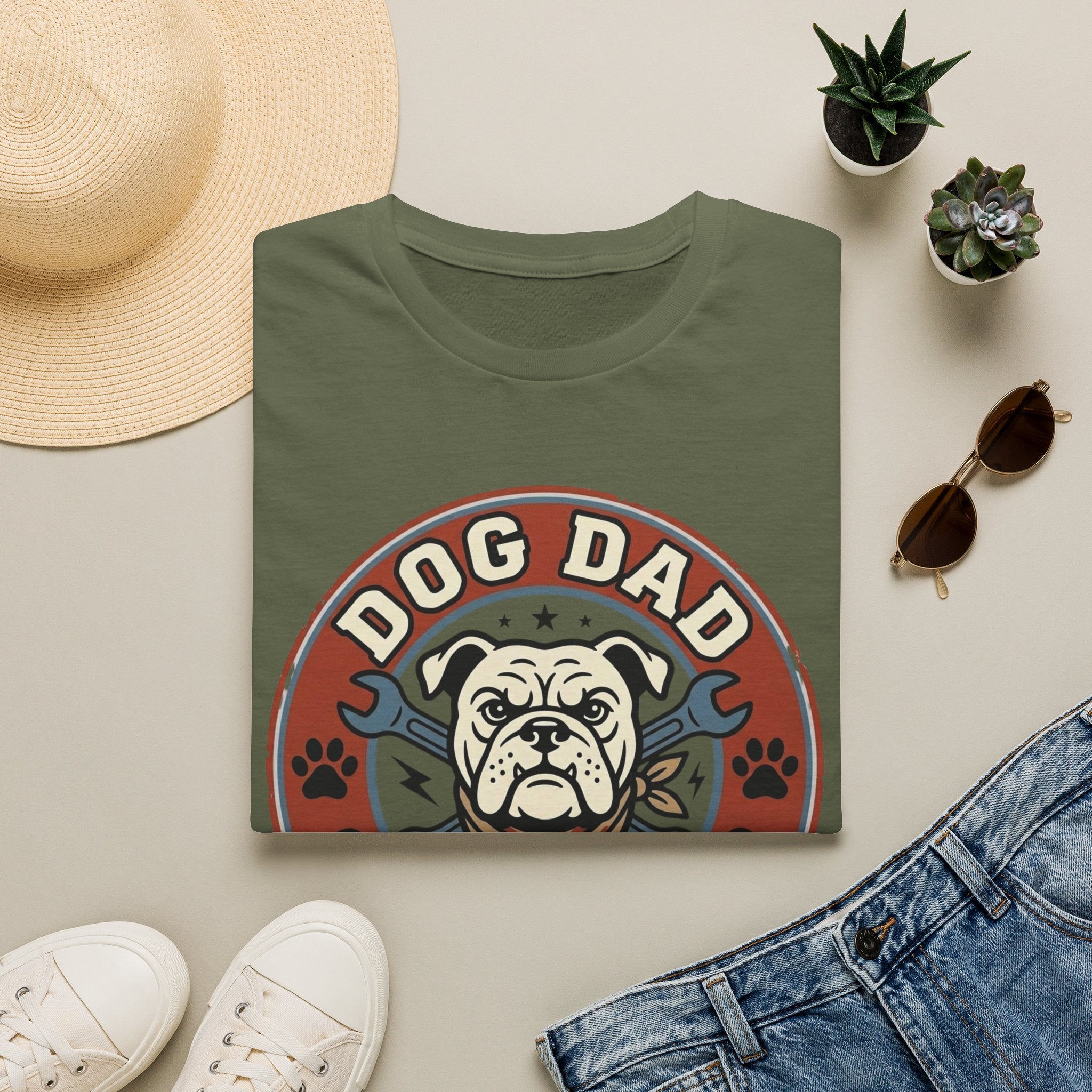 'Dog Dad Garage Club' Graphic T-shirts