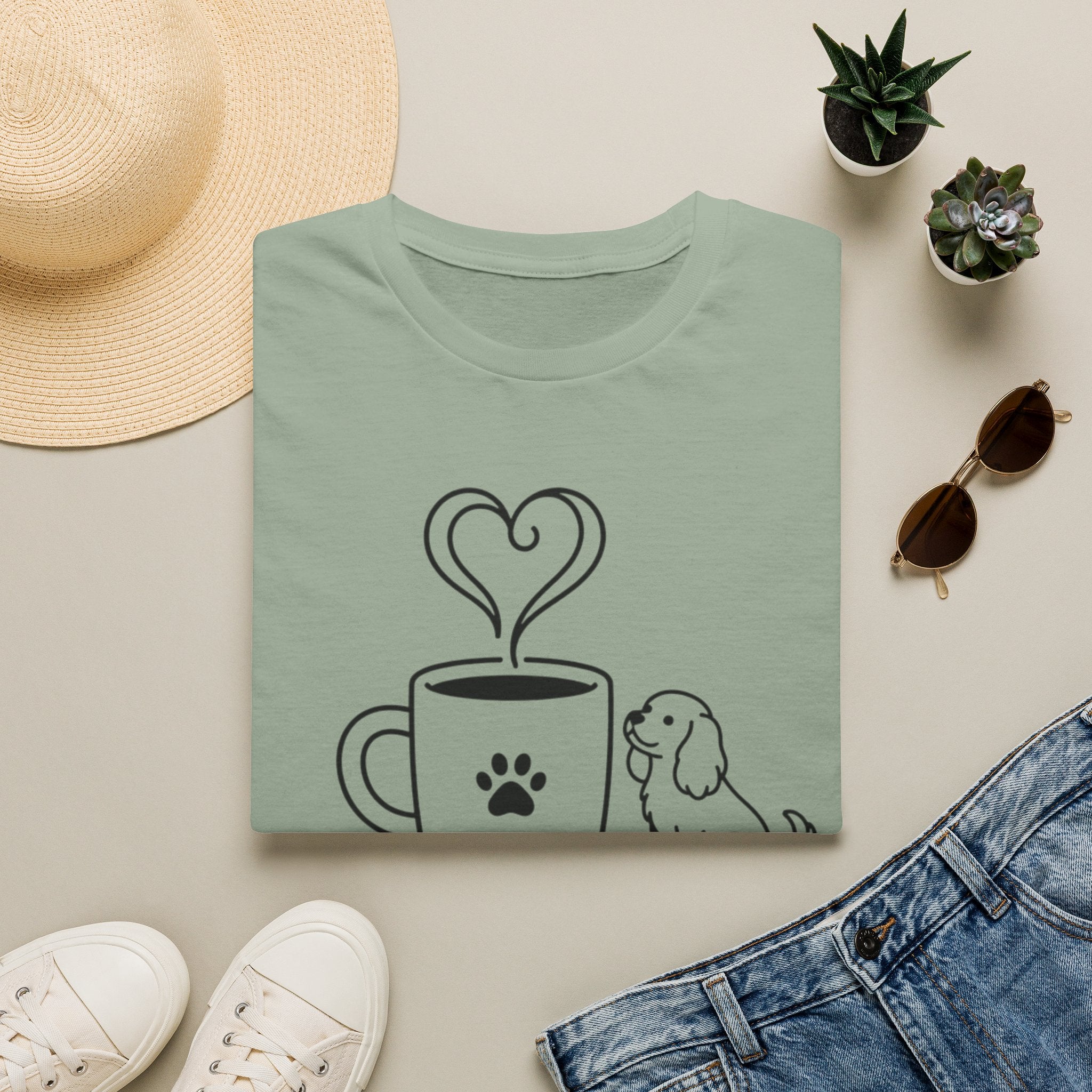 'Coffee & Dogs' Graphic T-Shirt