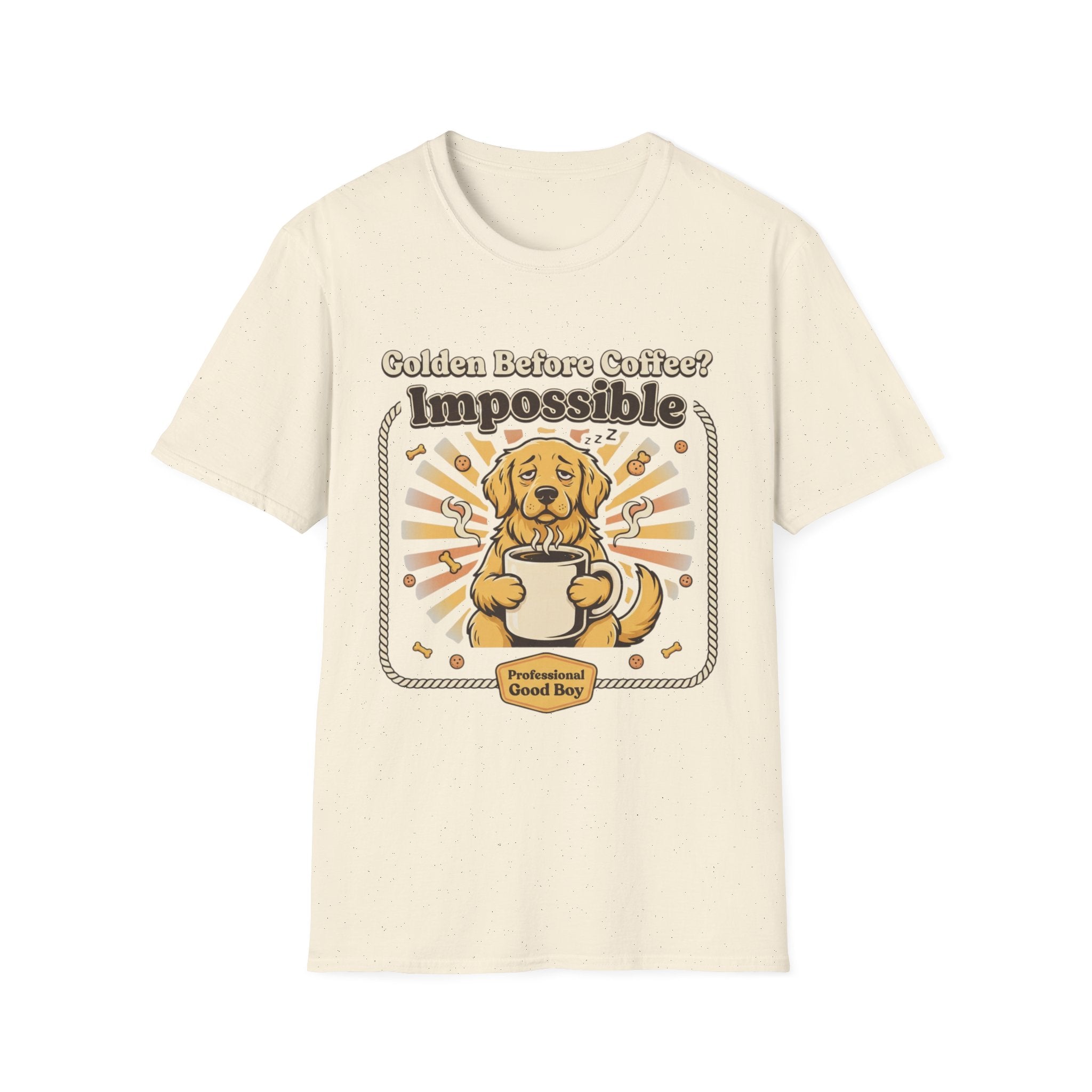 'Golden Before Coffee? Impossible' Graphic T-Shirt