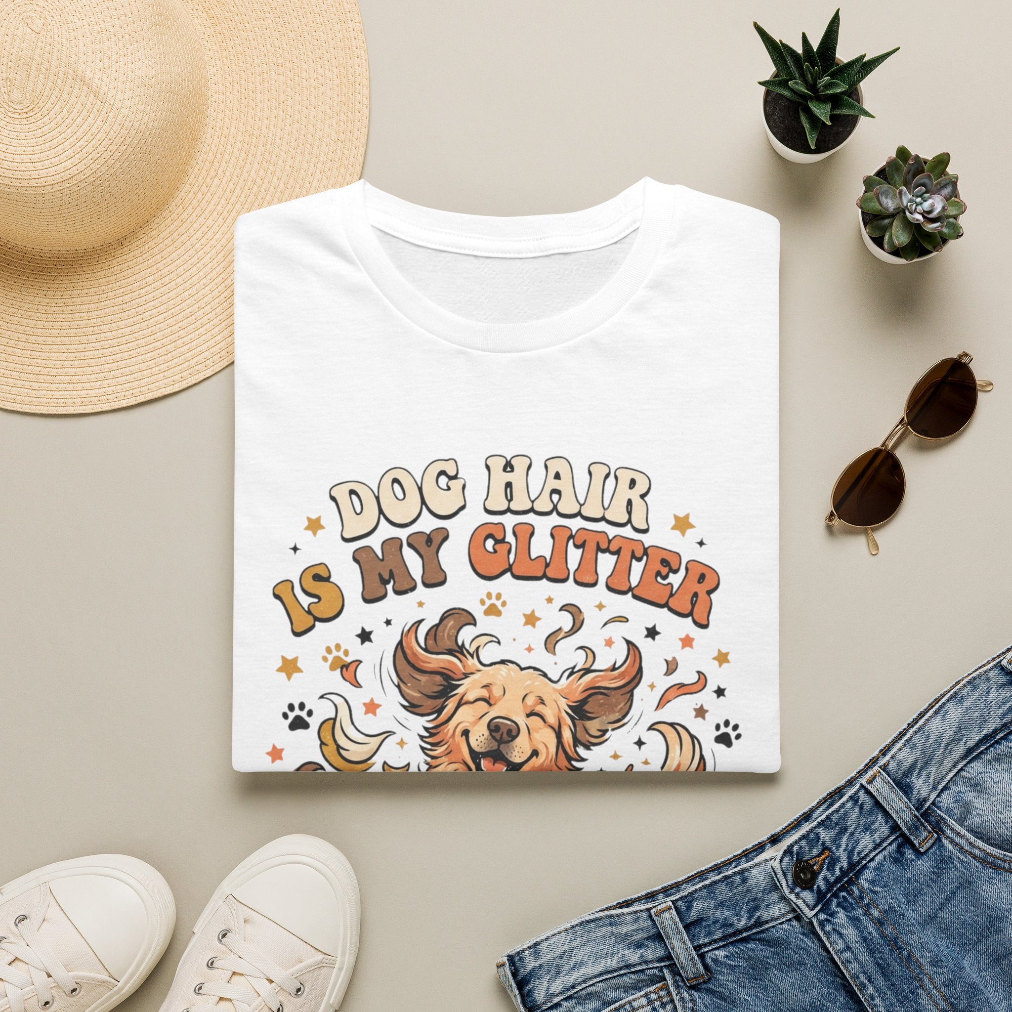 'Dog Hair Is My Glitter' Graphic T-shirts