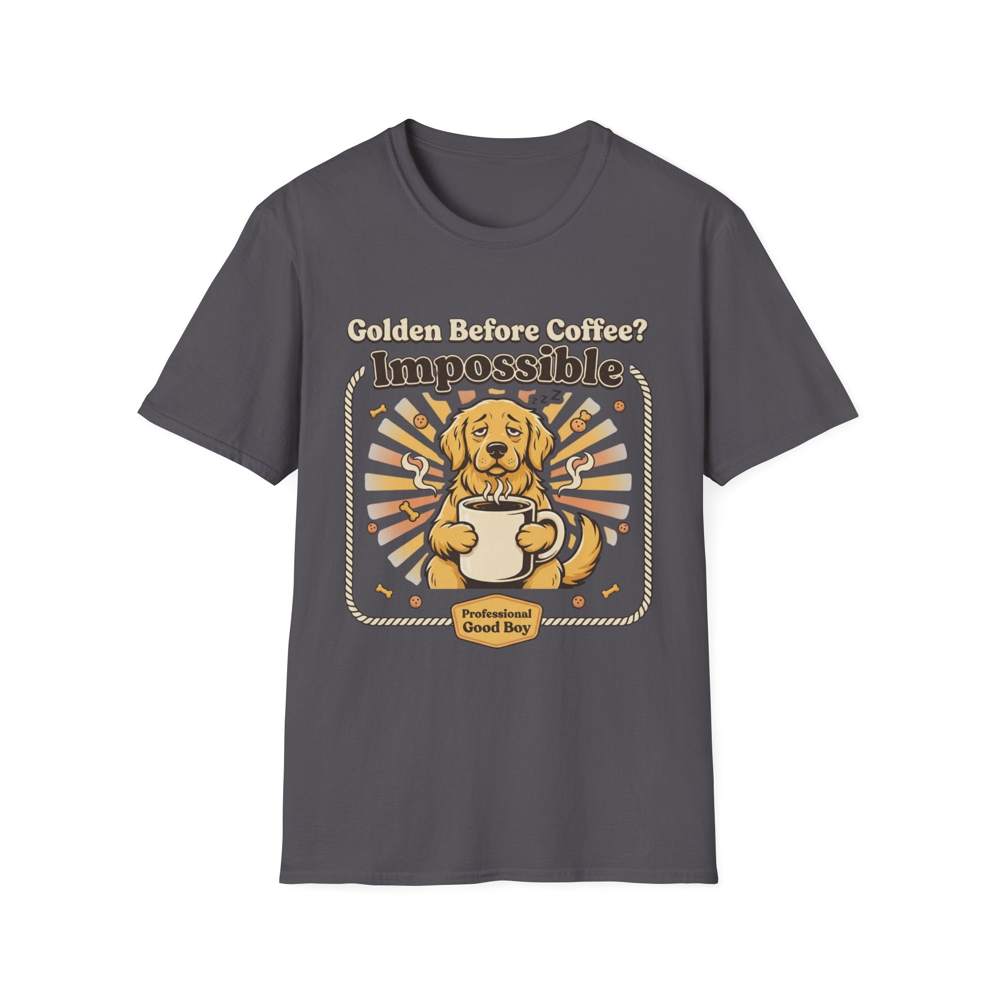 'Golden Before Coffee? Impossible' Graphic T-Shirt