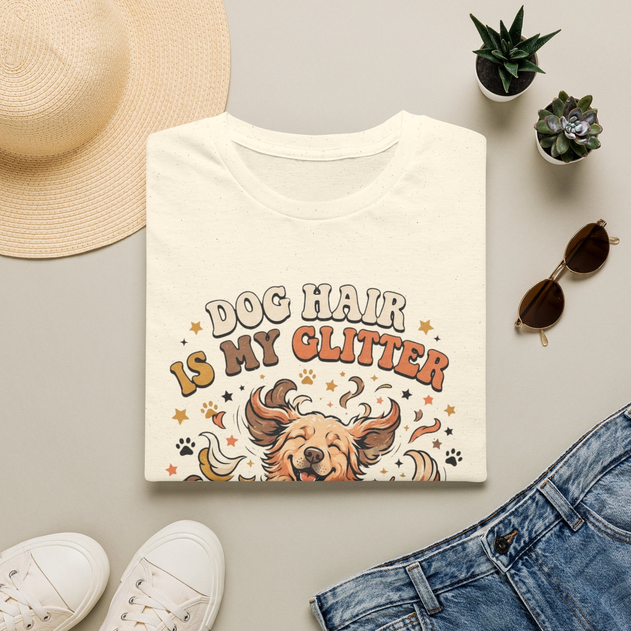 'Dog Hair Is My Glitter' Graphic T-shirts