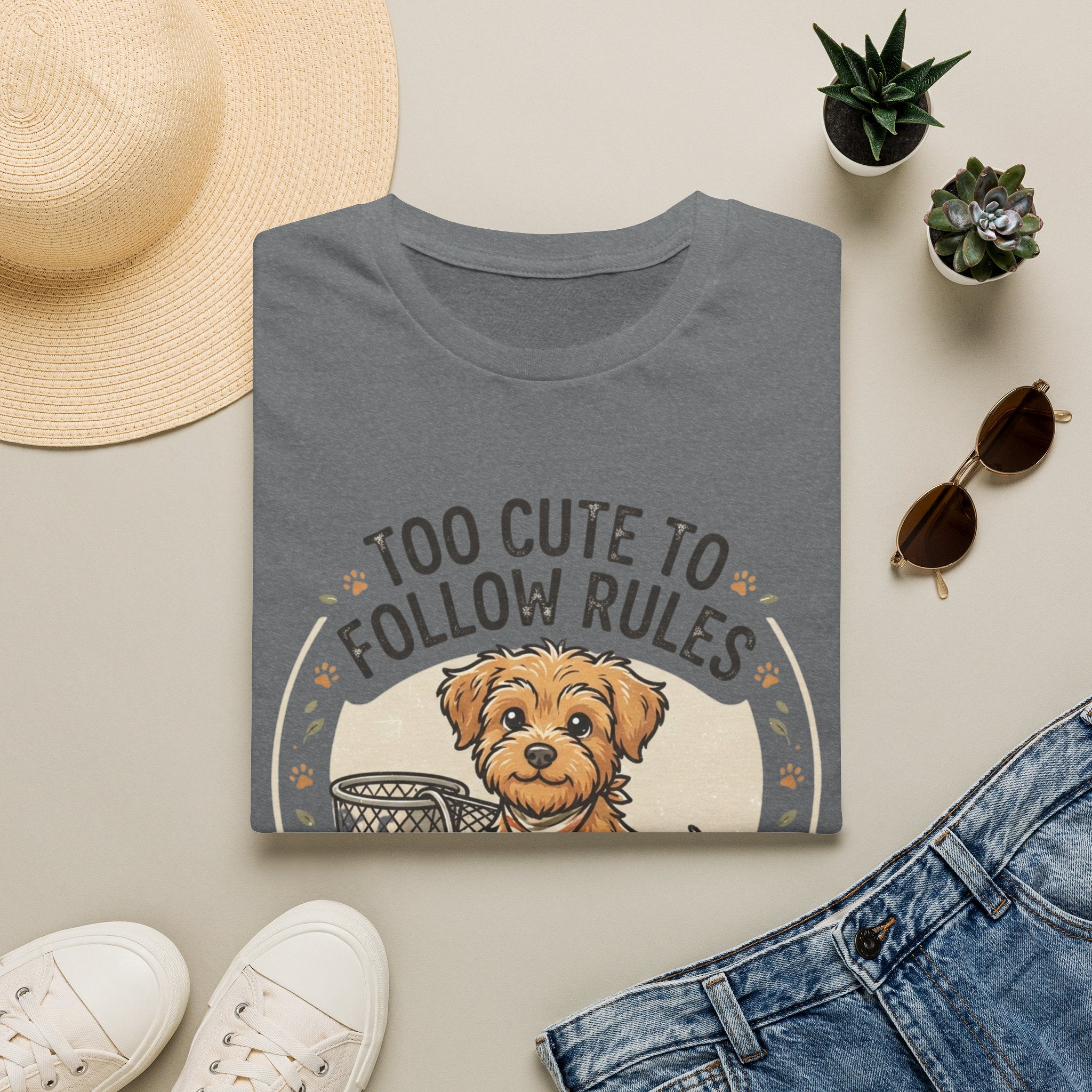 'Too Cute To Follow Rules' Graphic T-Shirt