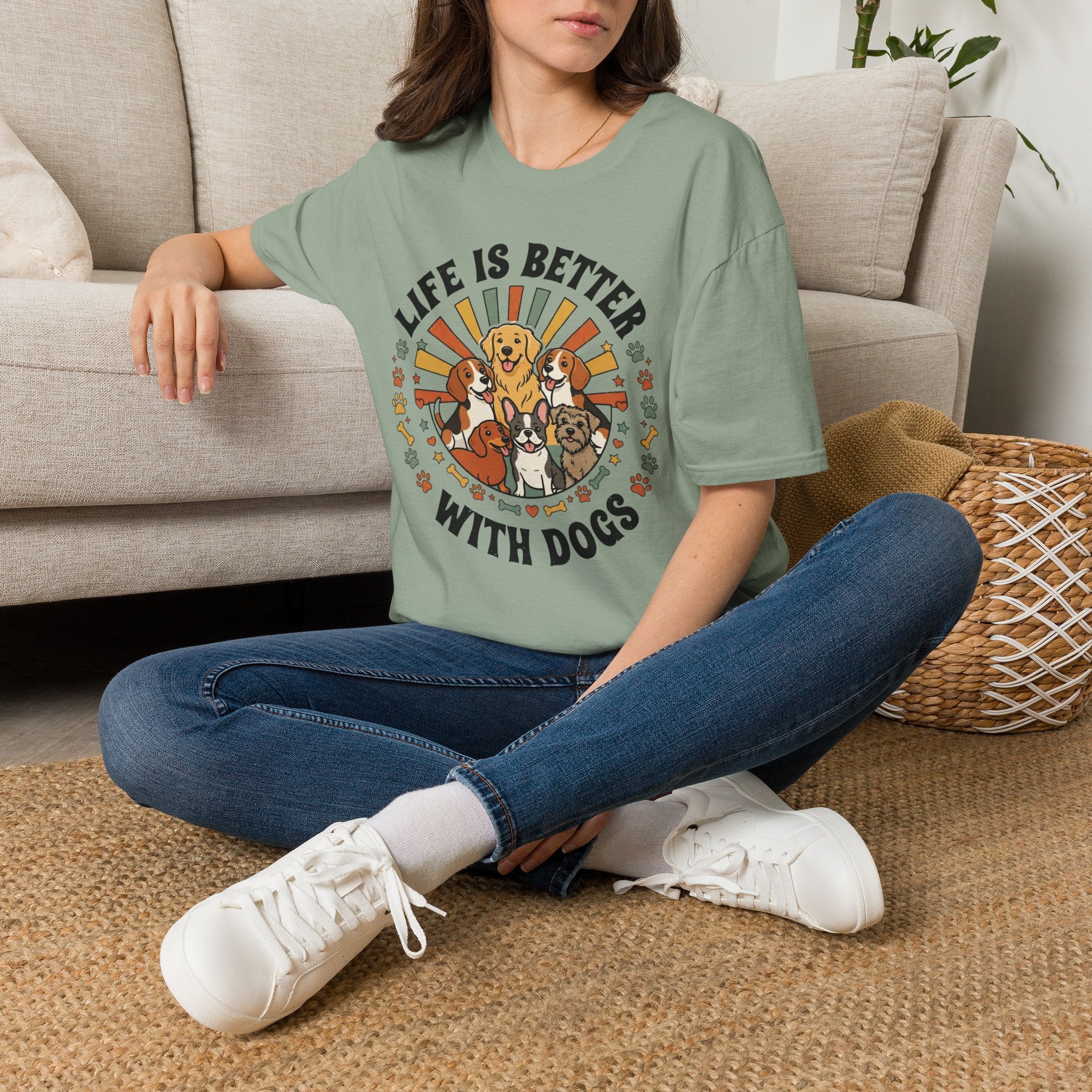 'Life Is Better With Dogs' Graphic T-Shirt