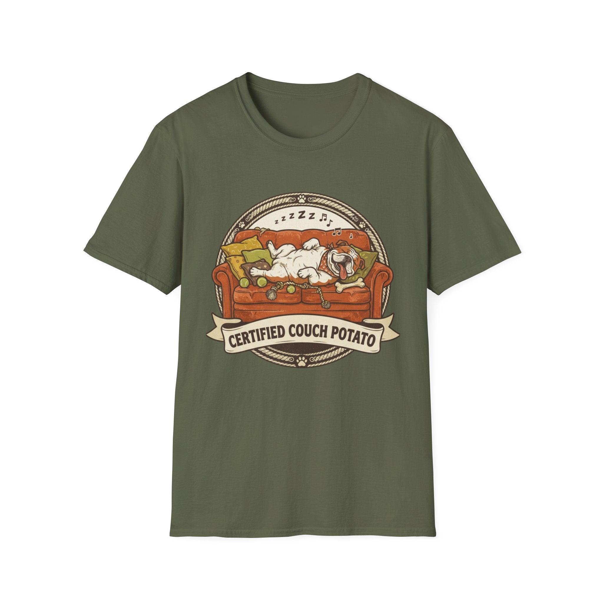 'Certified Couch Potato' Graphic T-Shirt