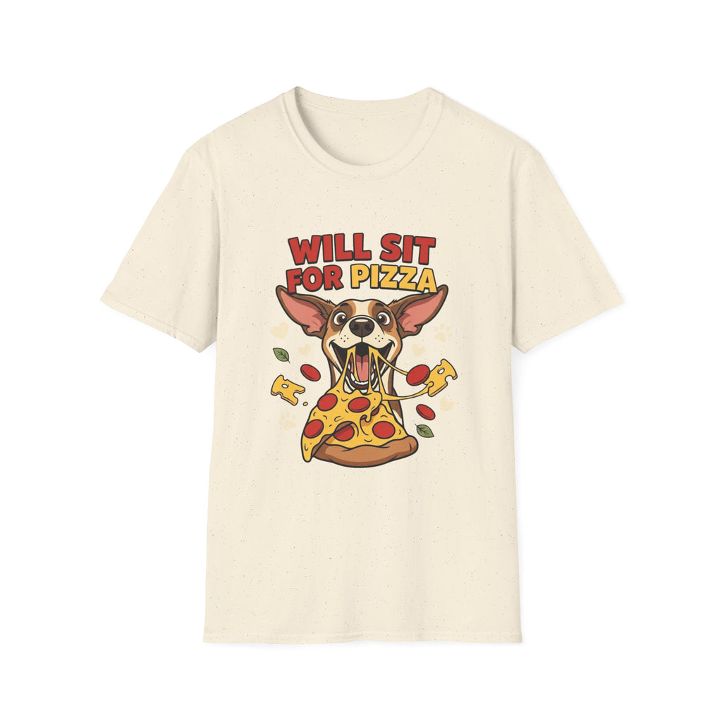 'Will Sit For Pizza' Graphic T-Shirt