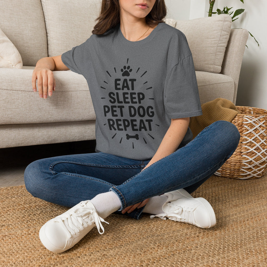 'Eat Sleep Pet Dog Repeat' Graphic T-Shirt