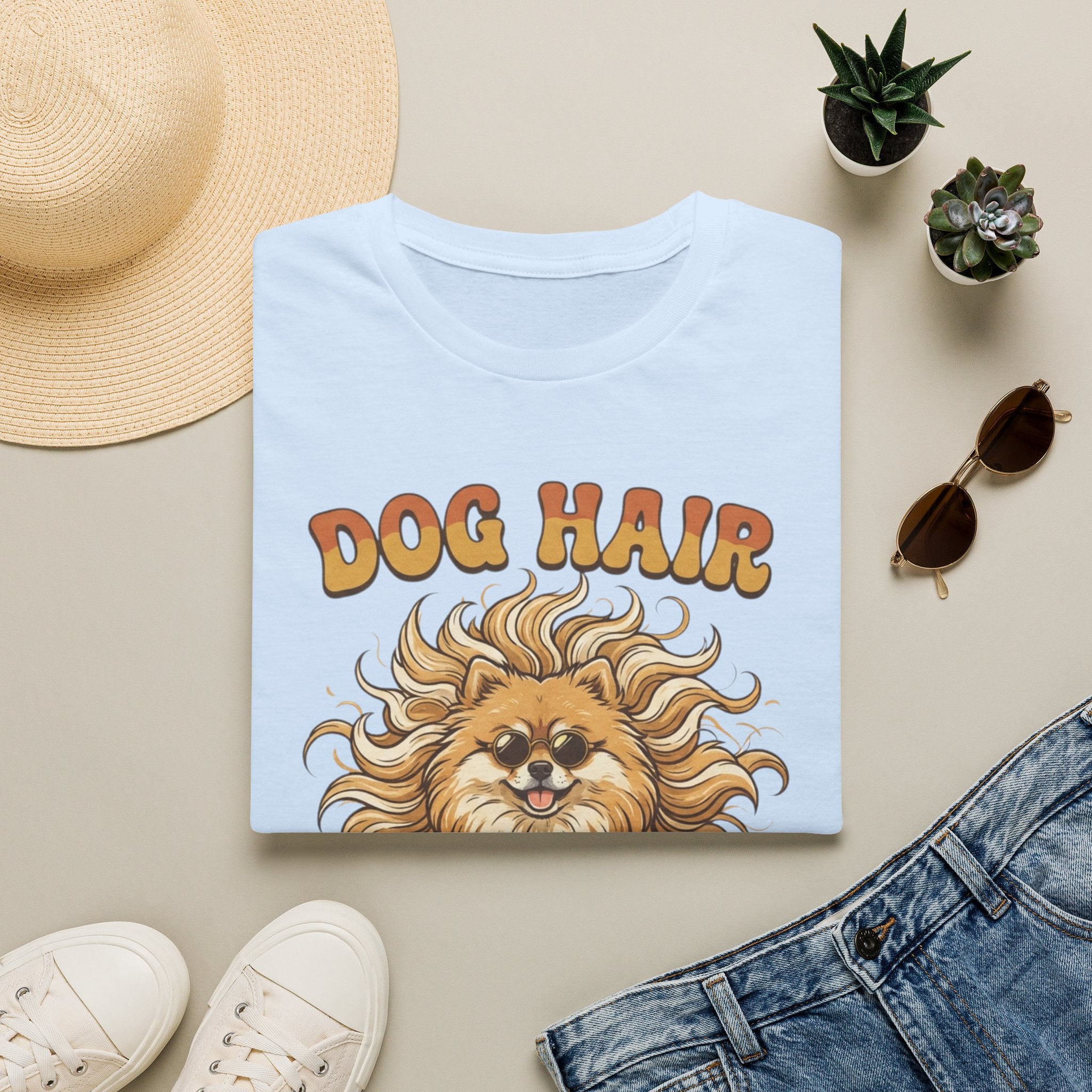 'Dog Hair Dont Care' Graphic T-Shirt