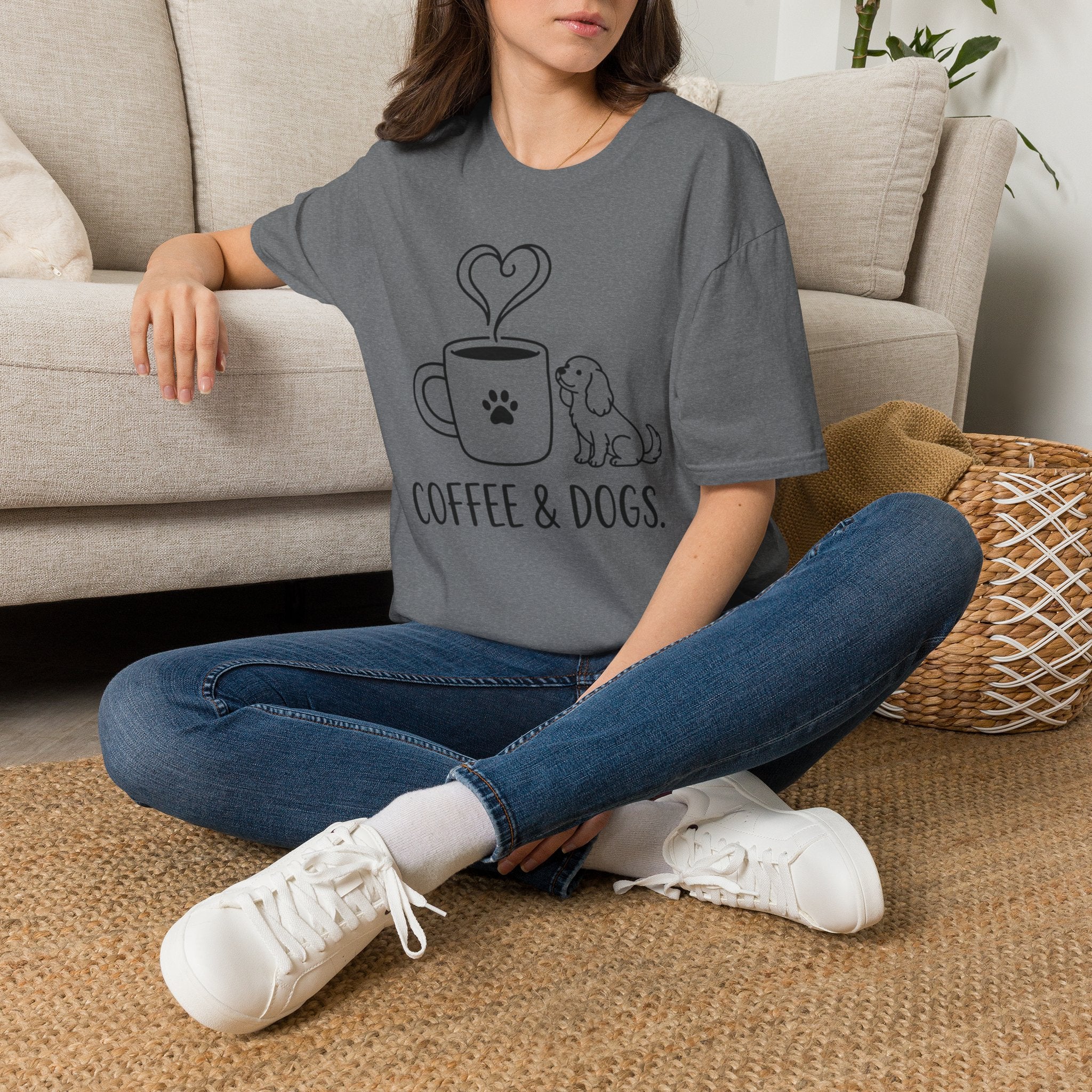 'Coffee & Dogs' Graphic T-Shirt