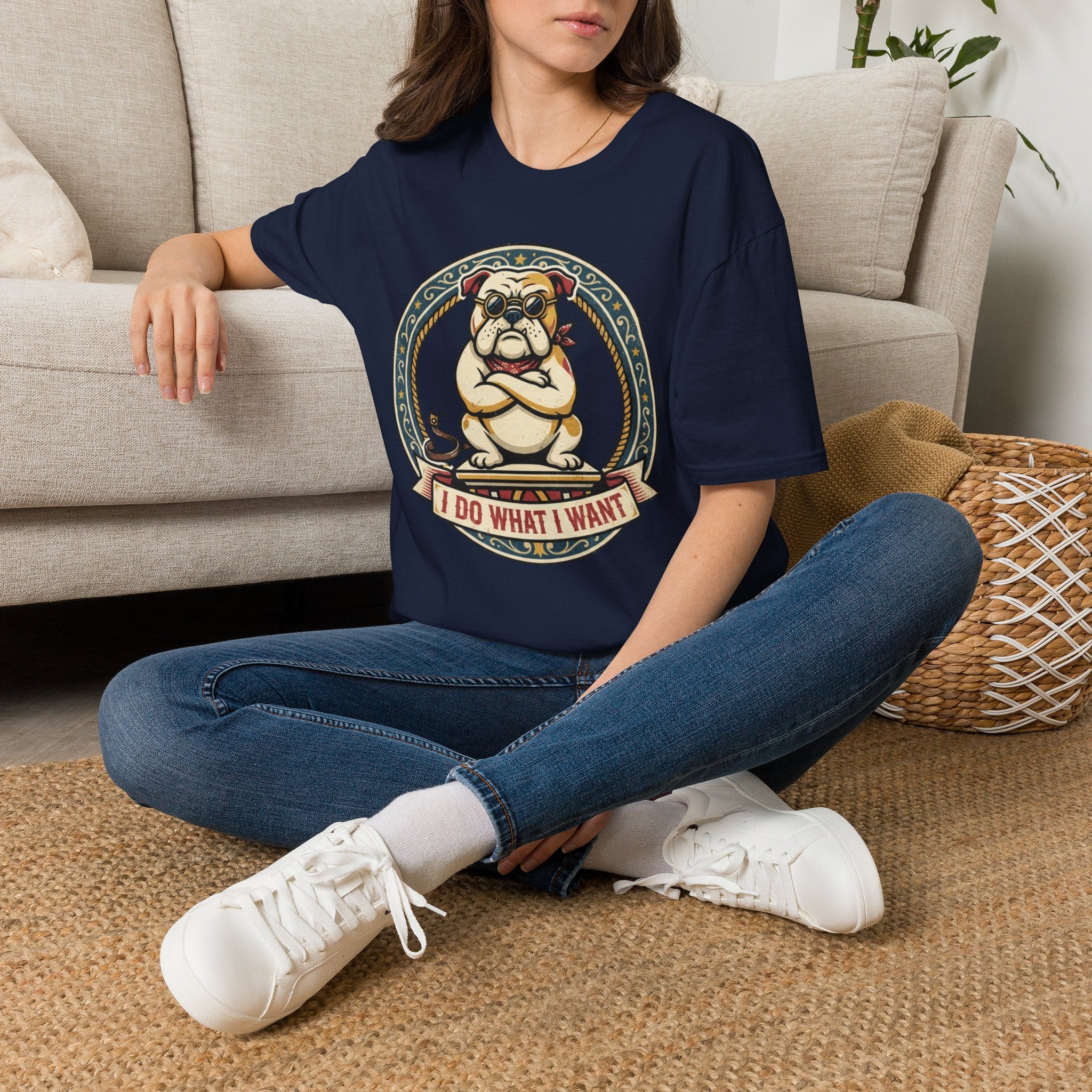 Bulldog 'I Do What I Want' Graphic T-Shirt