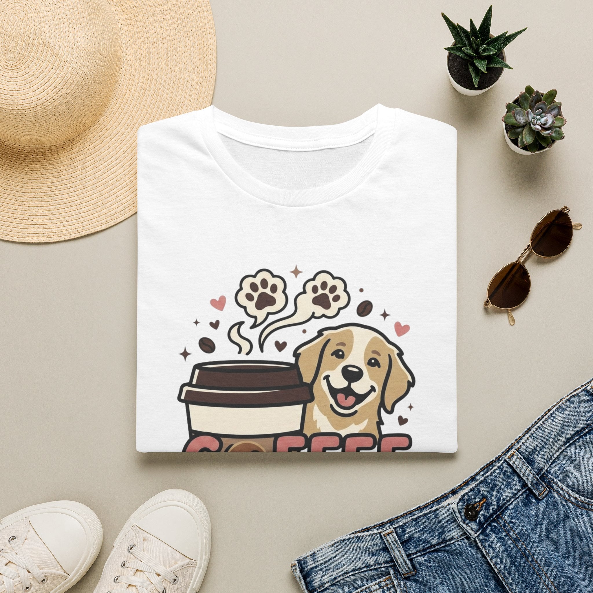 'Coffee Dogs Repeat' Graphic T-Shirt