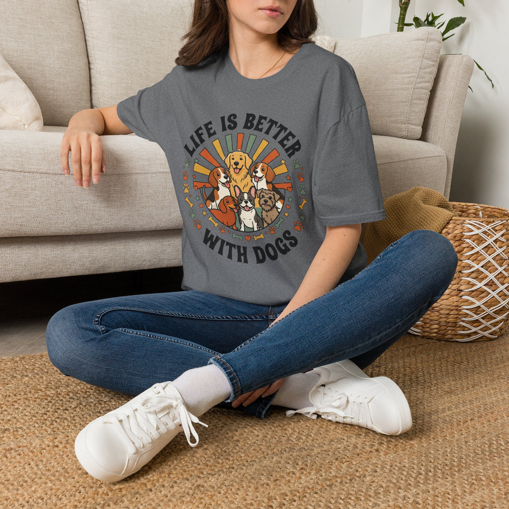'Life Is Better With Dogs' Graphic T-Shirt
