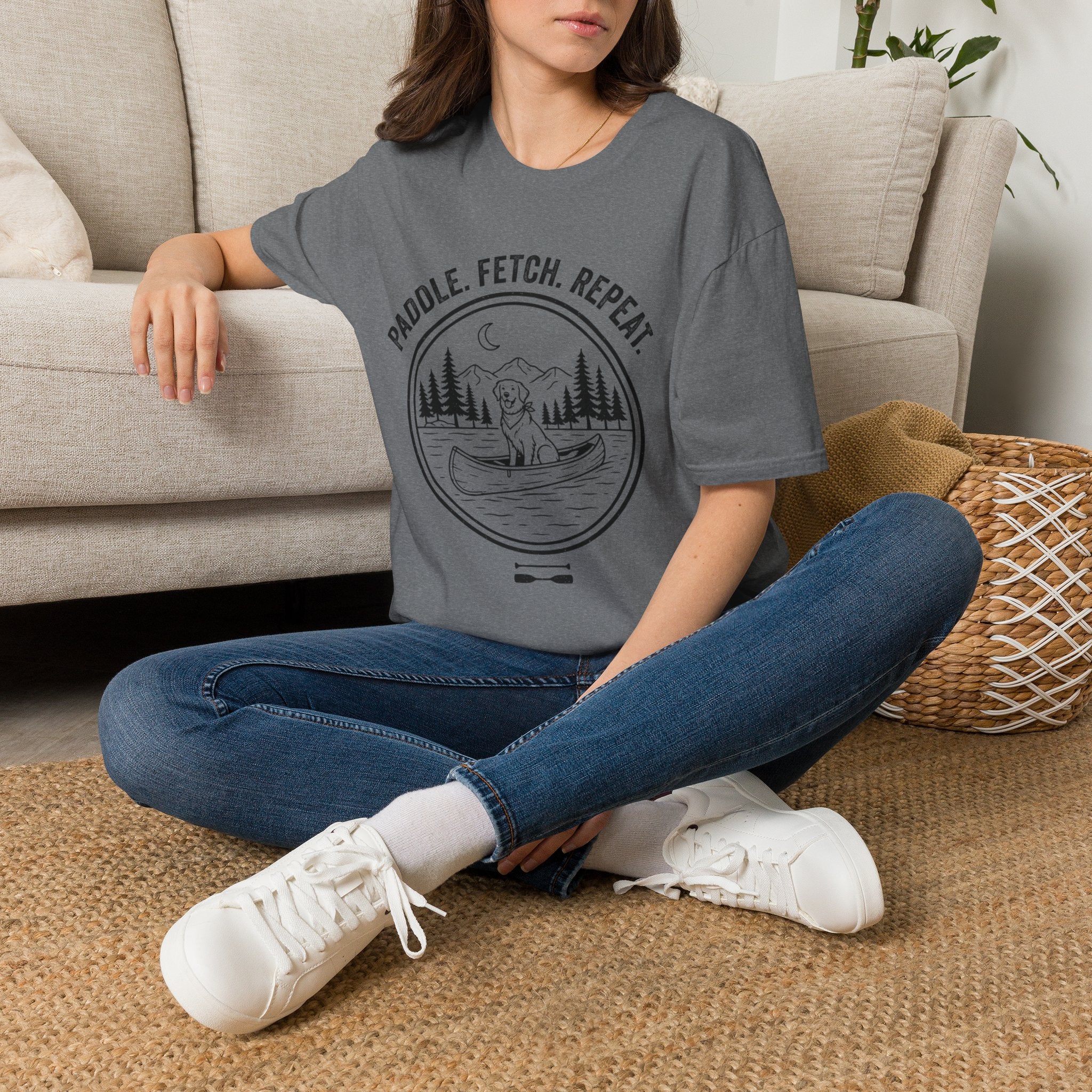 'Paddle,Fetch,Repeat' Graphic T-Shirt