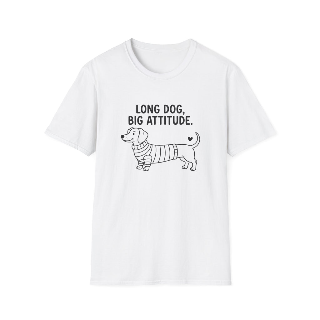 'Long Dog Big Attitude' Graphic T-Shirt