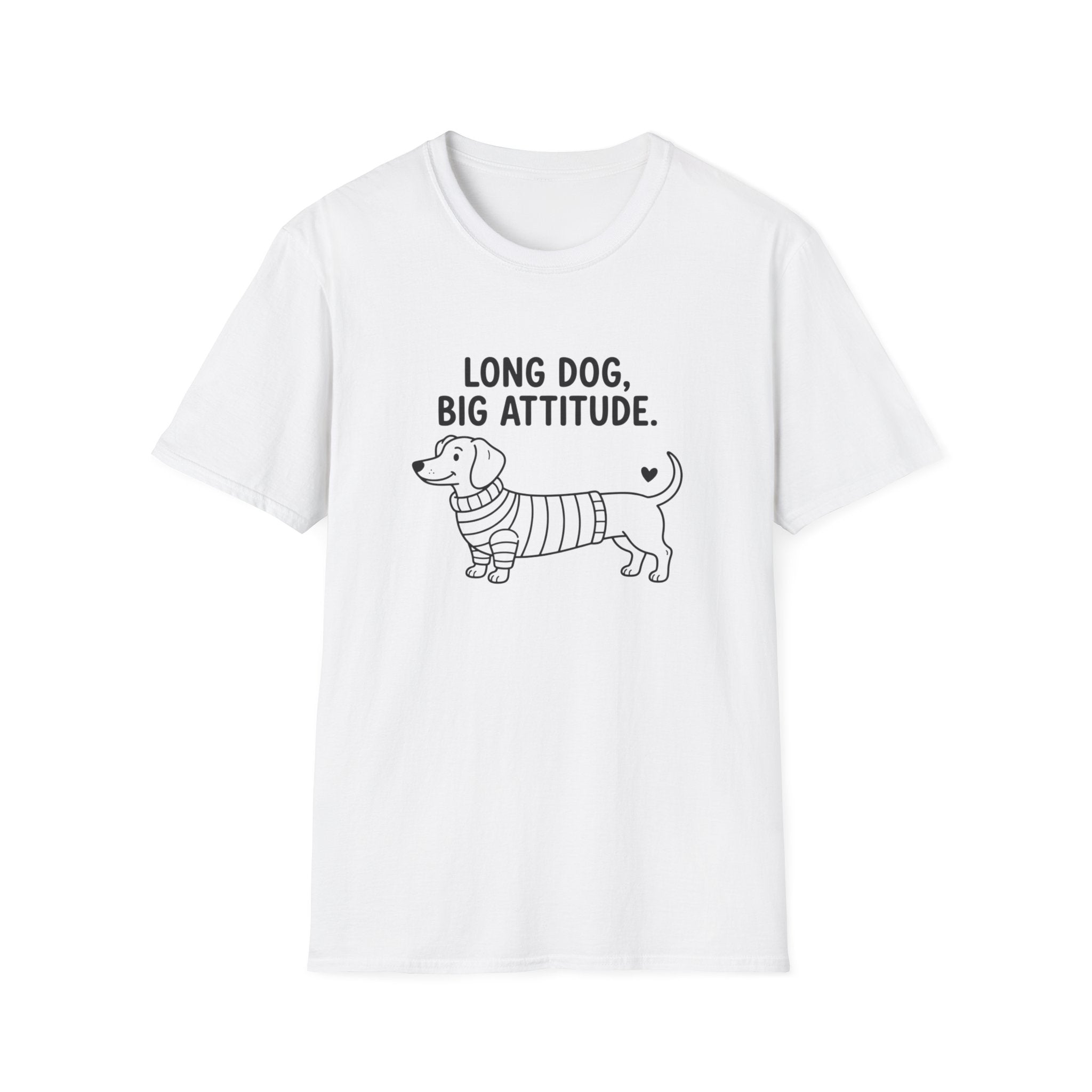 'Long Dog Big Attitude' Graphic T-Shirt