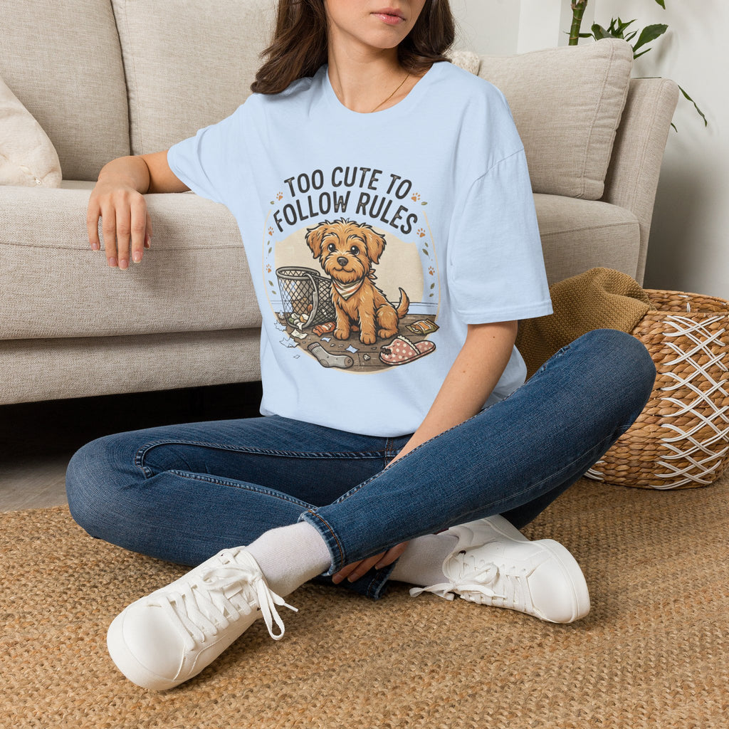 'Too Cute To Follow Rules' Graphic T-Shirt