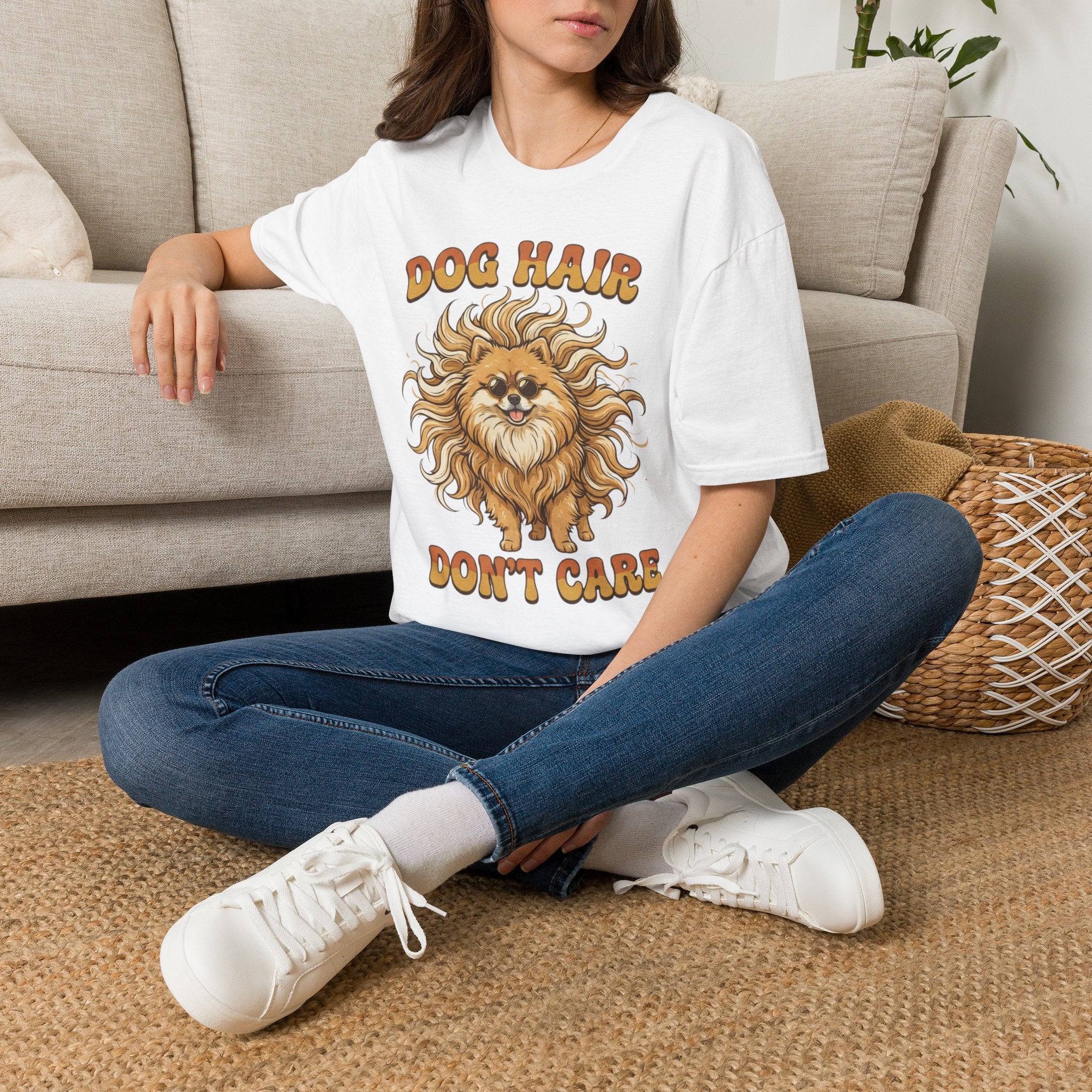 'Dog Hair Dont Care' Graphic T-Shirt