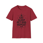 'Eat Sleep Pet Dog Repeat' Graphic T-Shirt