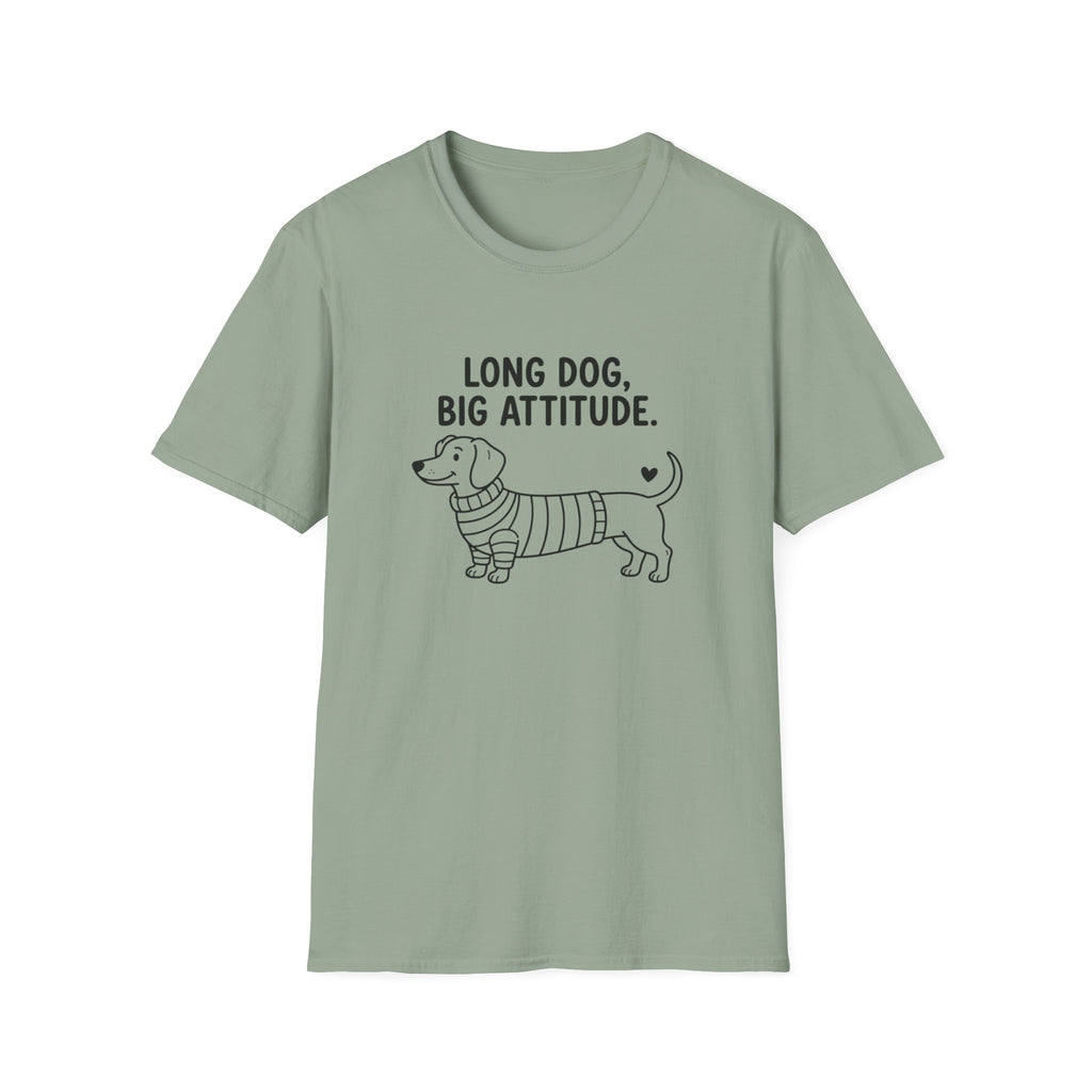 'Long Dog Big Attitude' Graphic T-Shirt