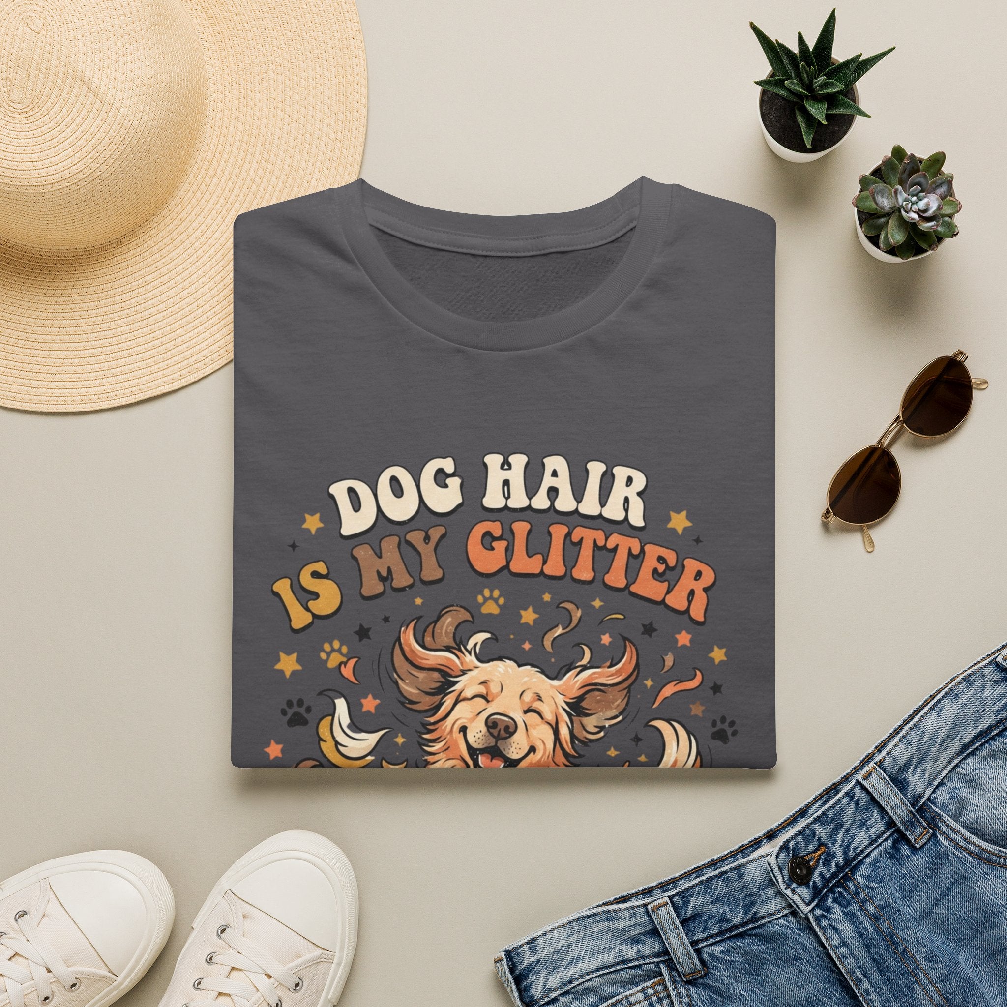'Dog Hair Is My Glitter' Graphic T-shirts